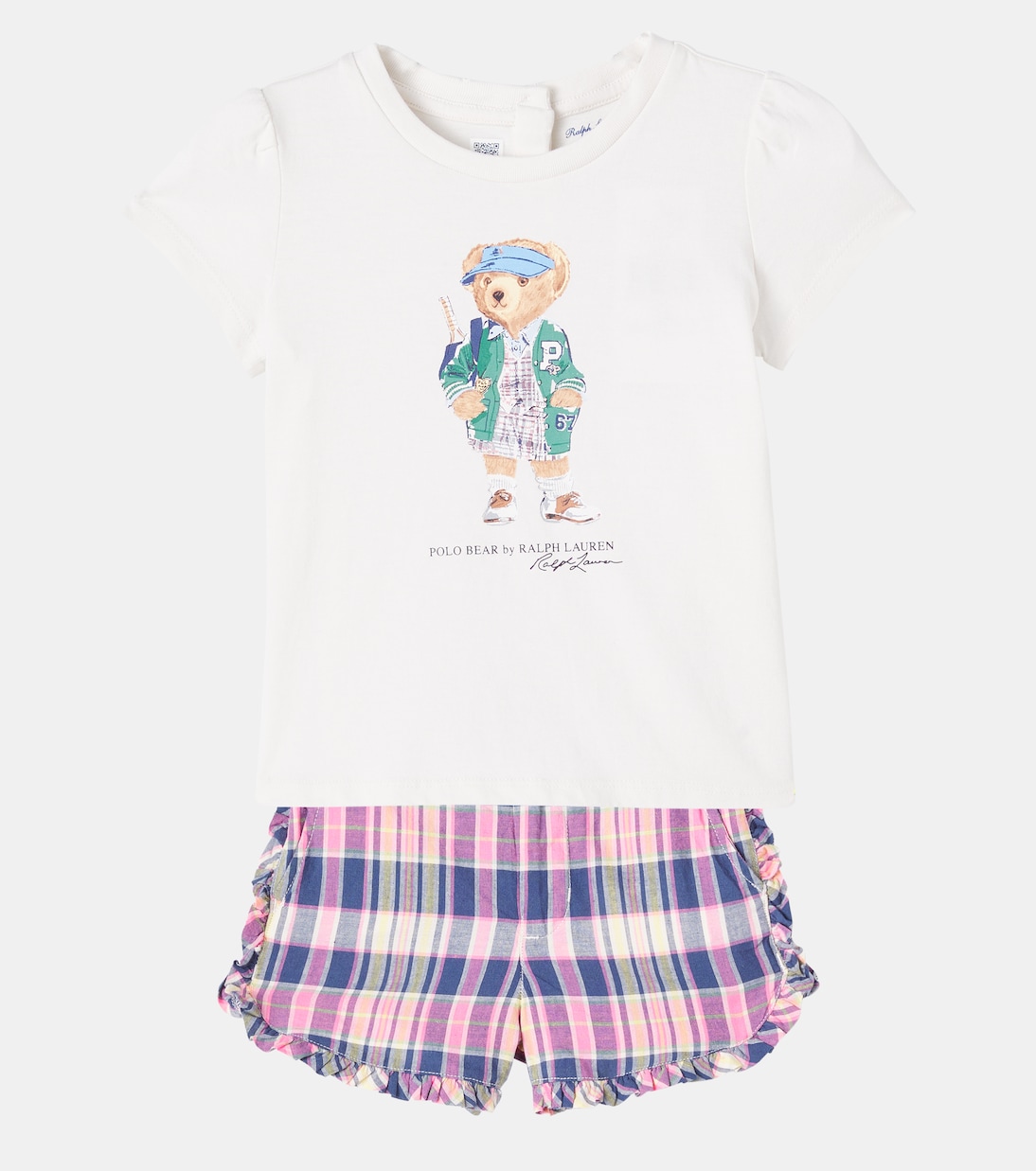Baby Polo Bear cotton T-shirt and shorts set | Polo Ralph Lauren Kids