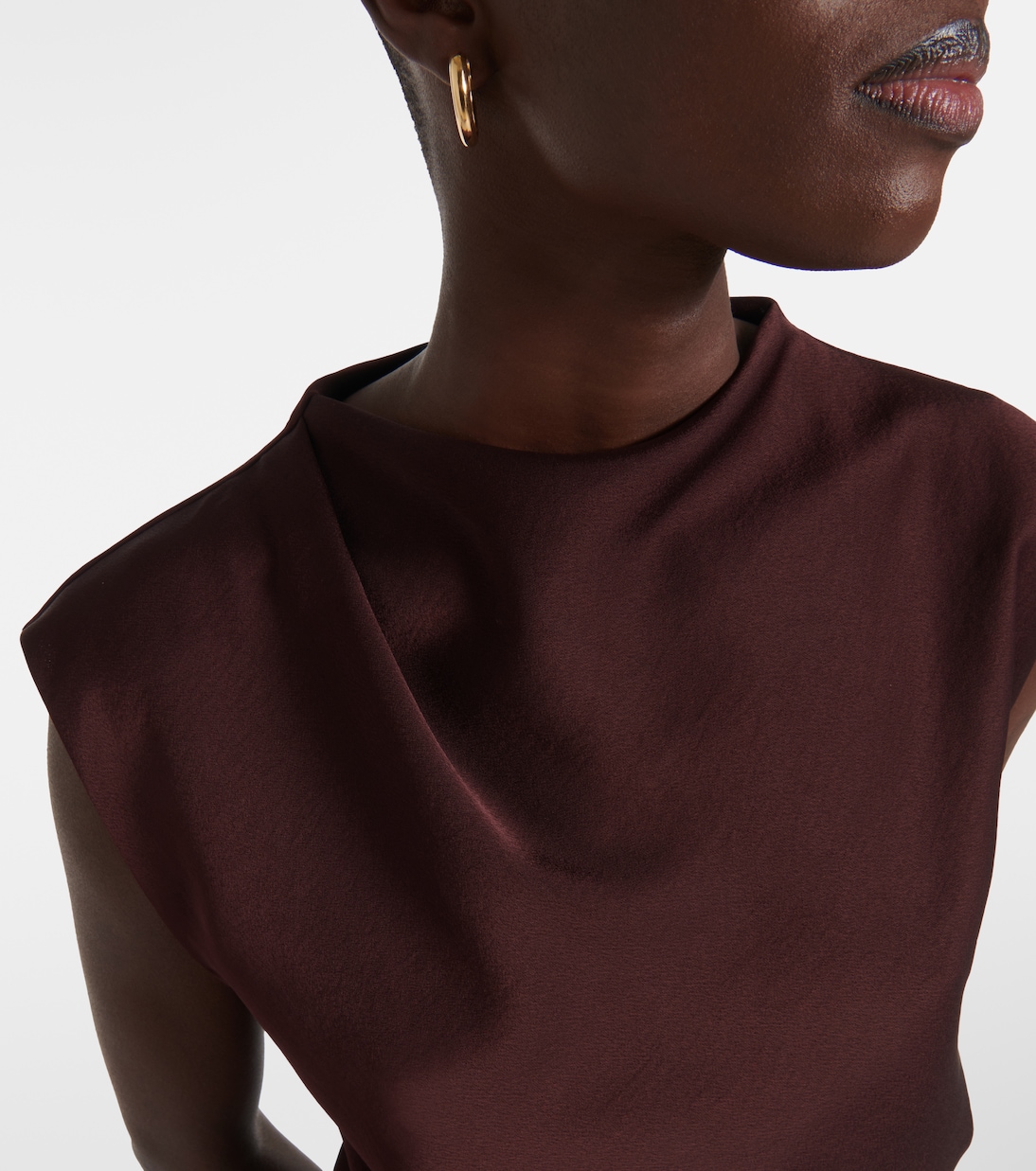 Draped satin top | Vince