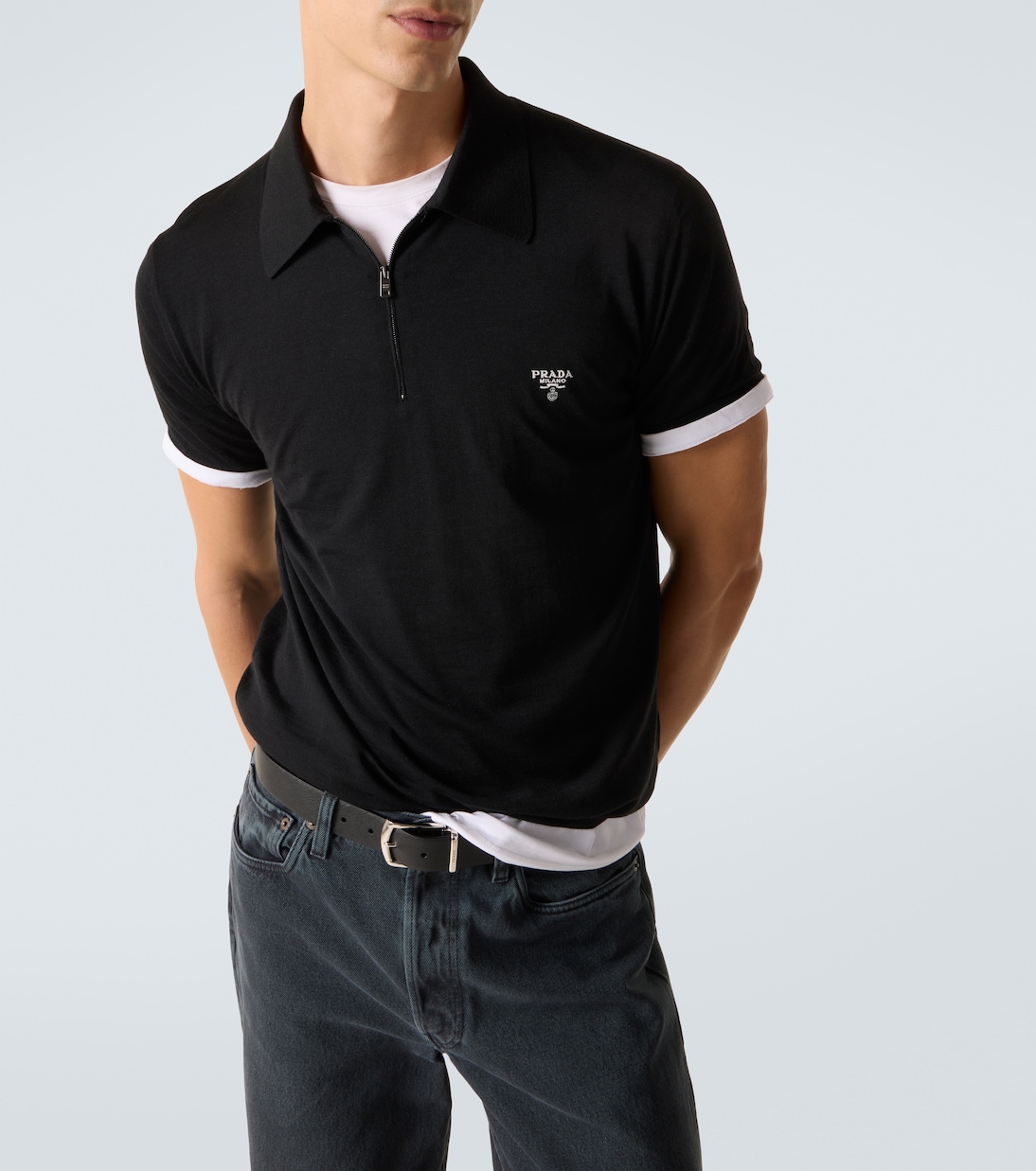 Virgin wool polo shirt | Prada