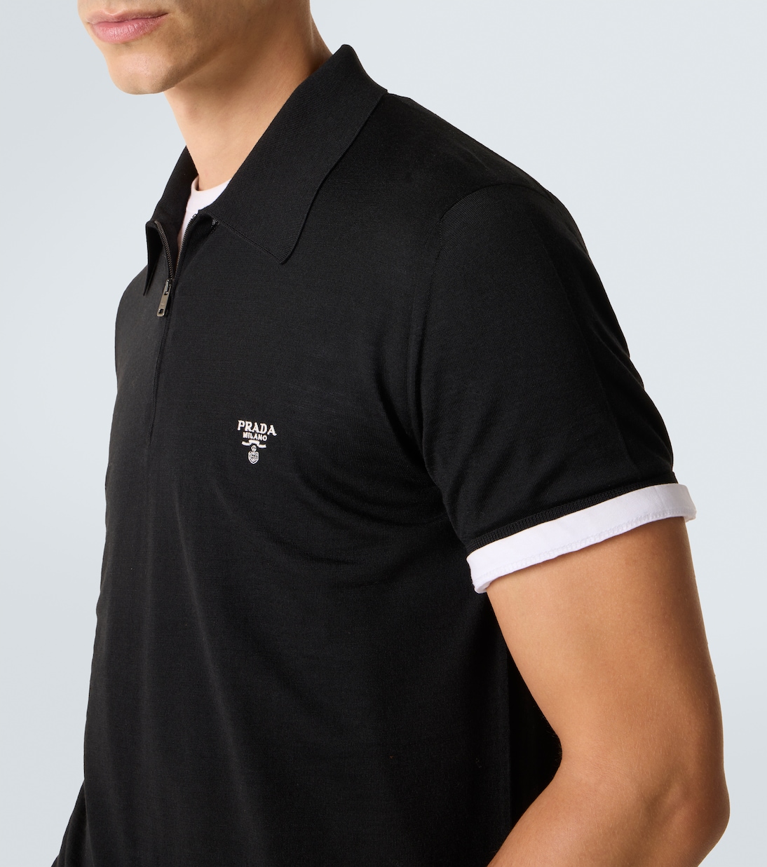 Virgin wool polo shirt | Prada