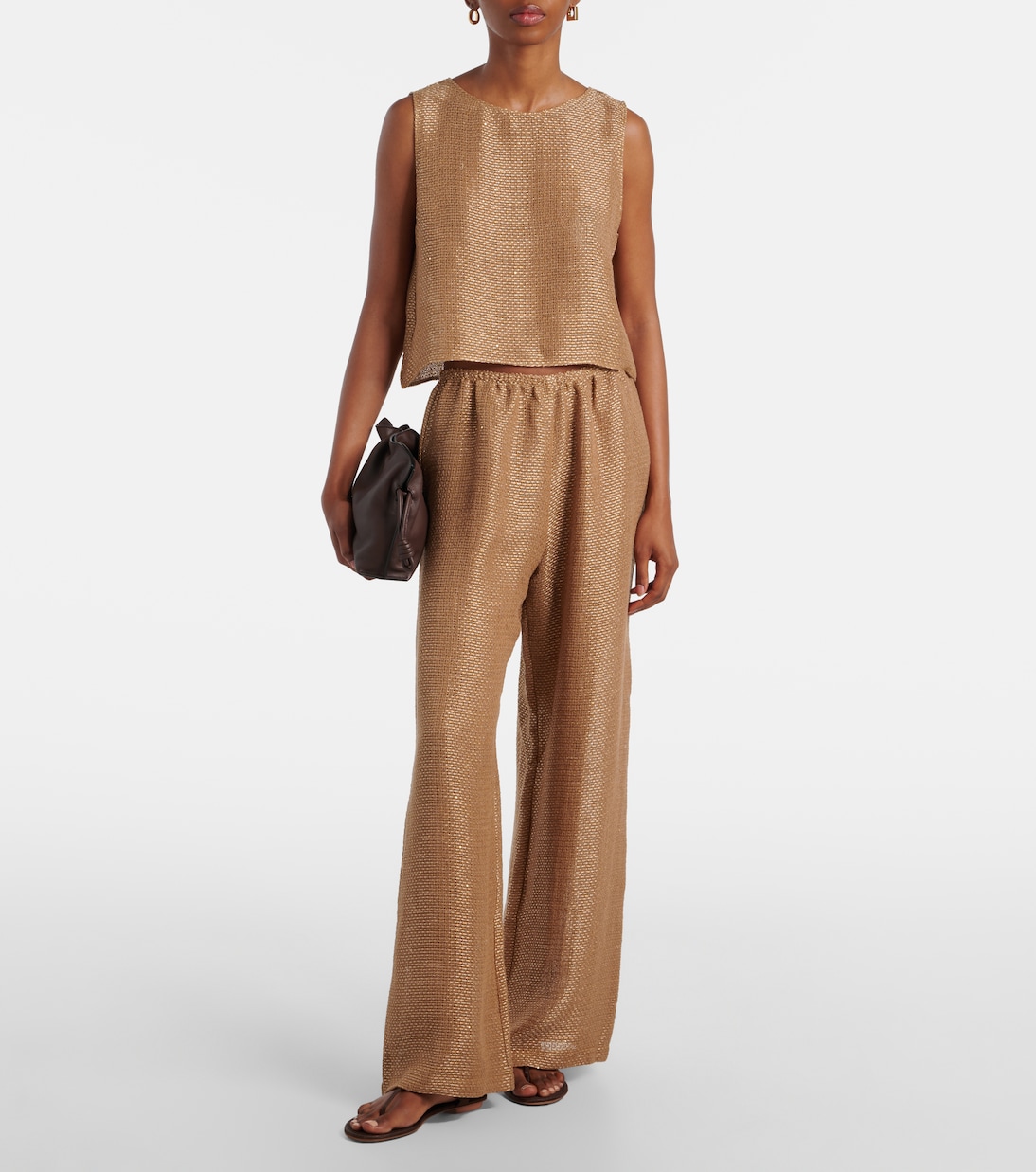Stella sequined cropped tank top | Leset