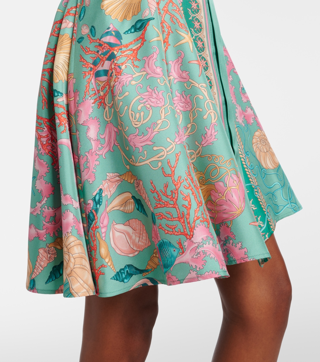 Hemdblusenkleid Waterproof Barocco aus Seiden-Twill | Versace