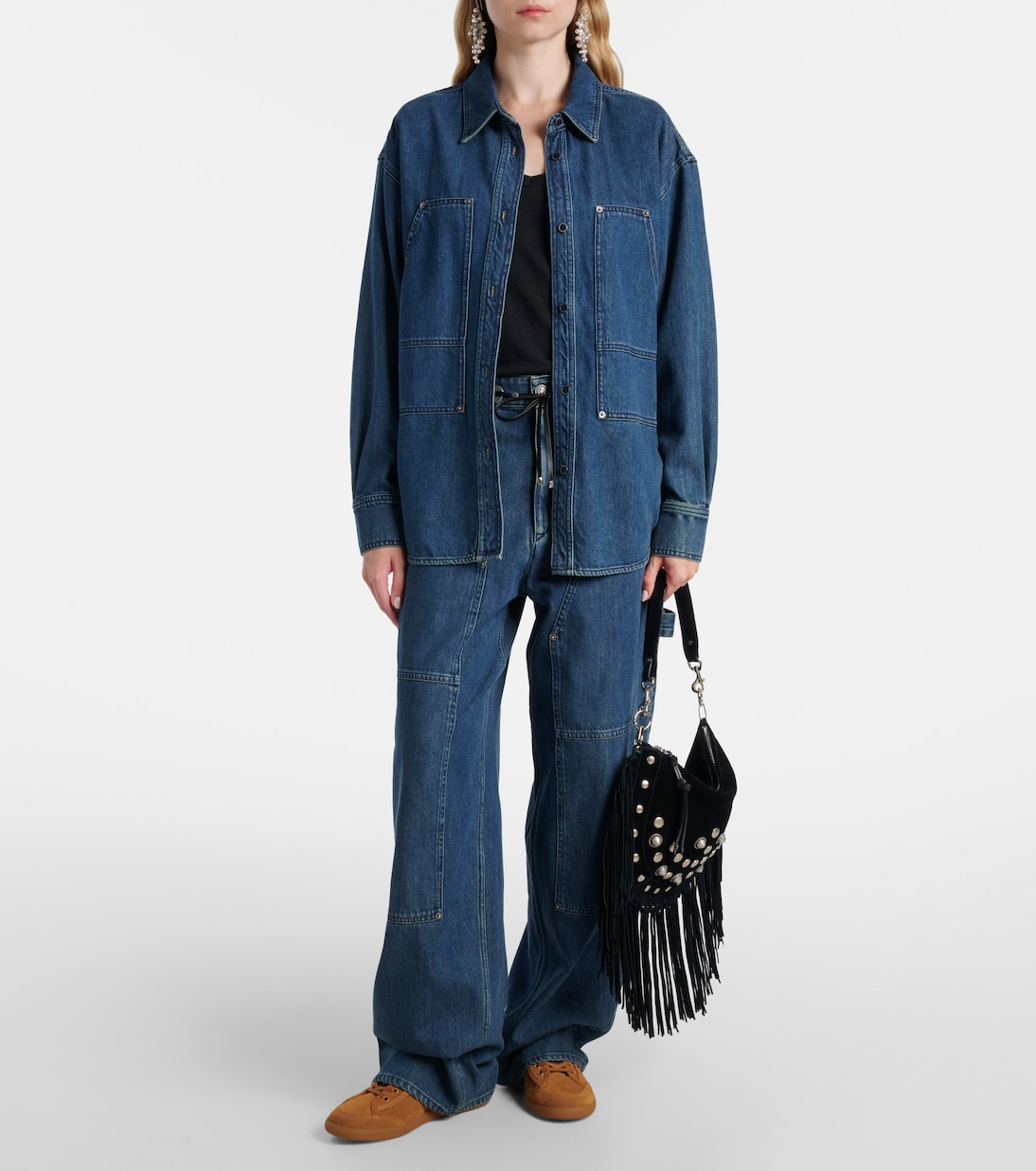 Klyce leather-trimmed suede sneakers | Isabel Marant