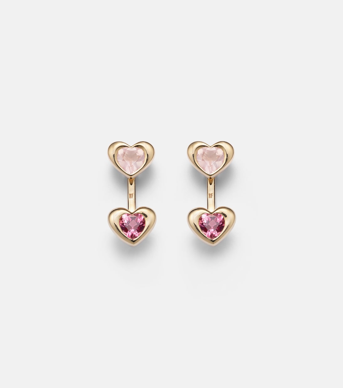 Orecchini in oro 14kt con tormaline e quarzo rosa | Roxanne First