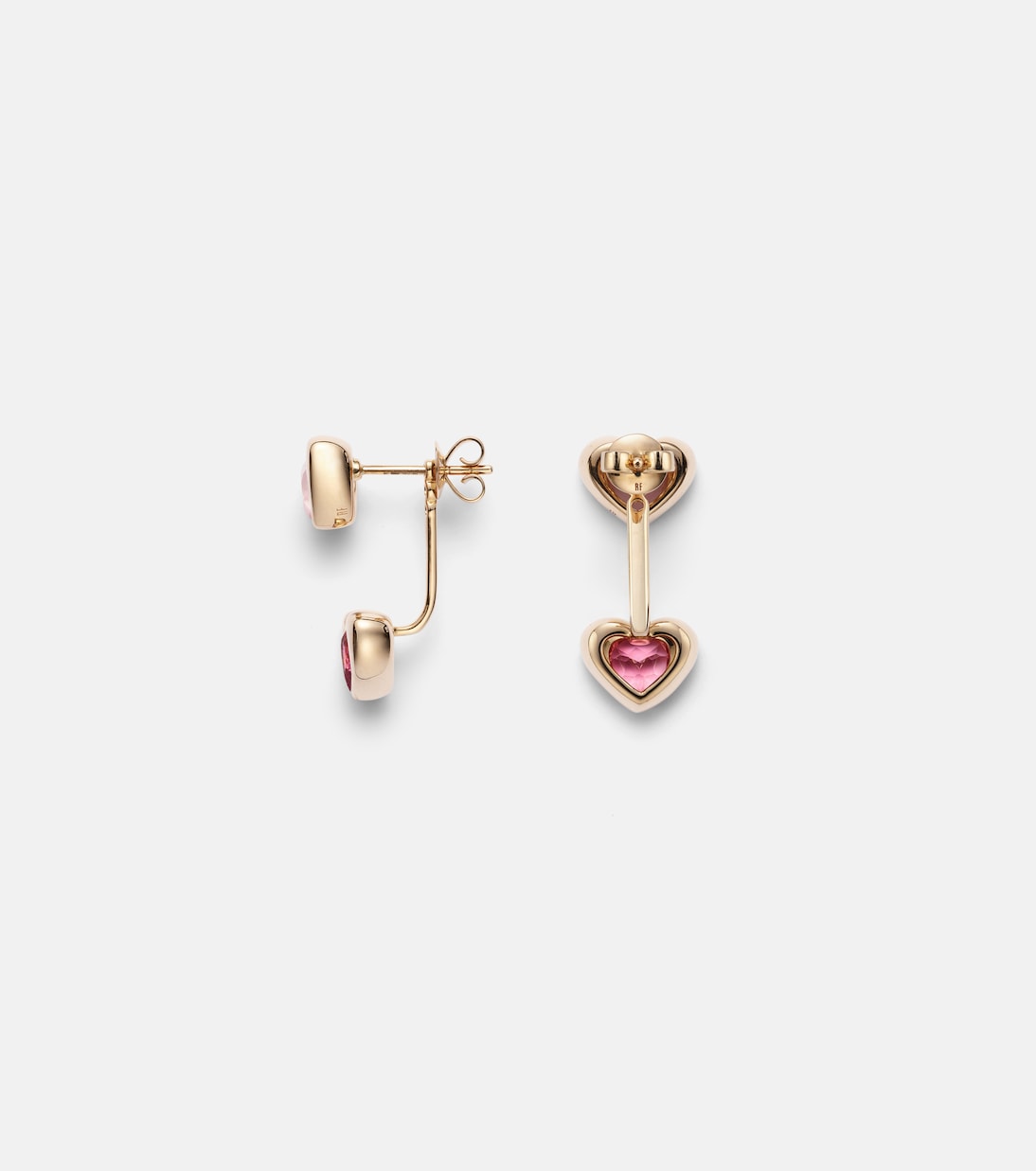 Orecchini in oro 14kt con tormaline e quarzo rosa | Roxanne First