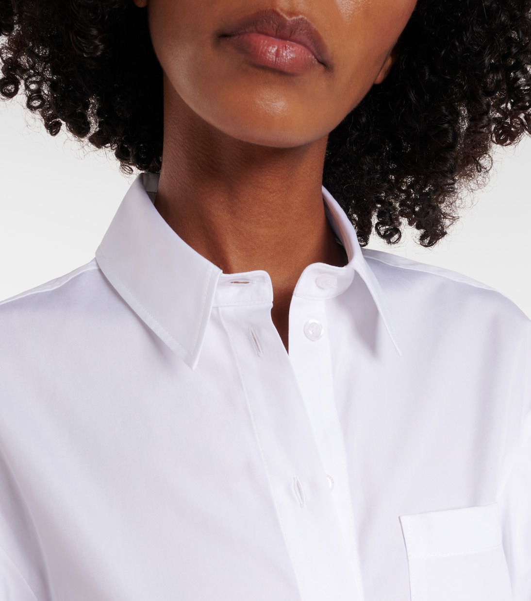 Cropped puff-sleeve cotton poplin shirt | Simone Rocha