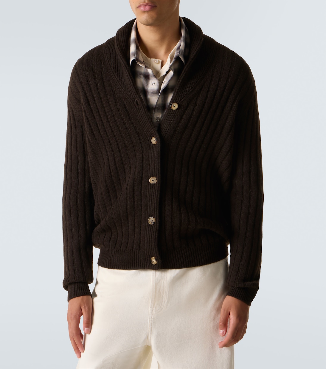 Mr Denver ribbed-knit cashmere cardigan | Arch4