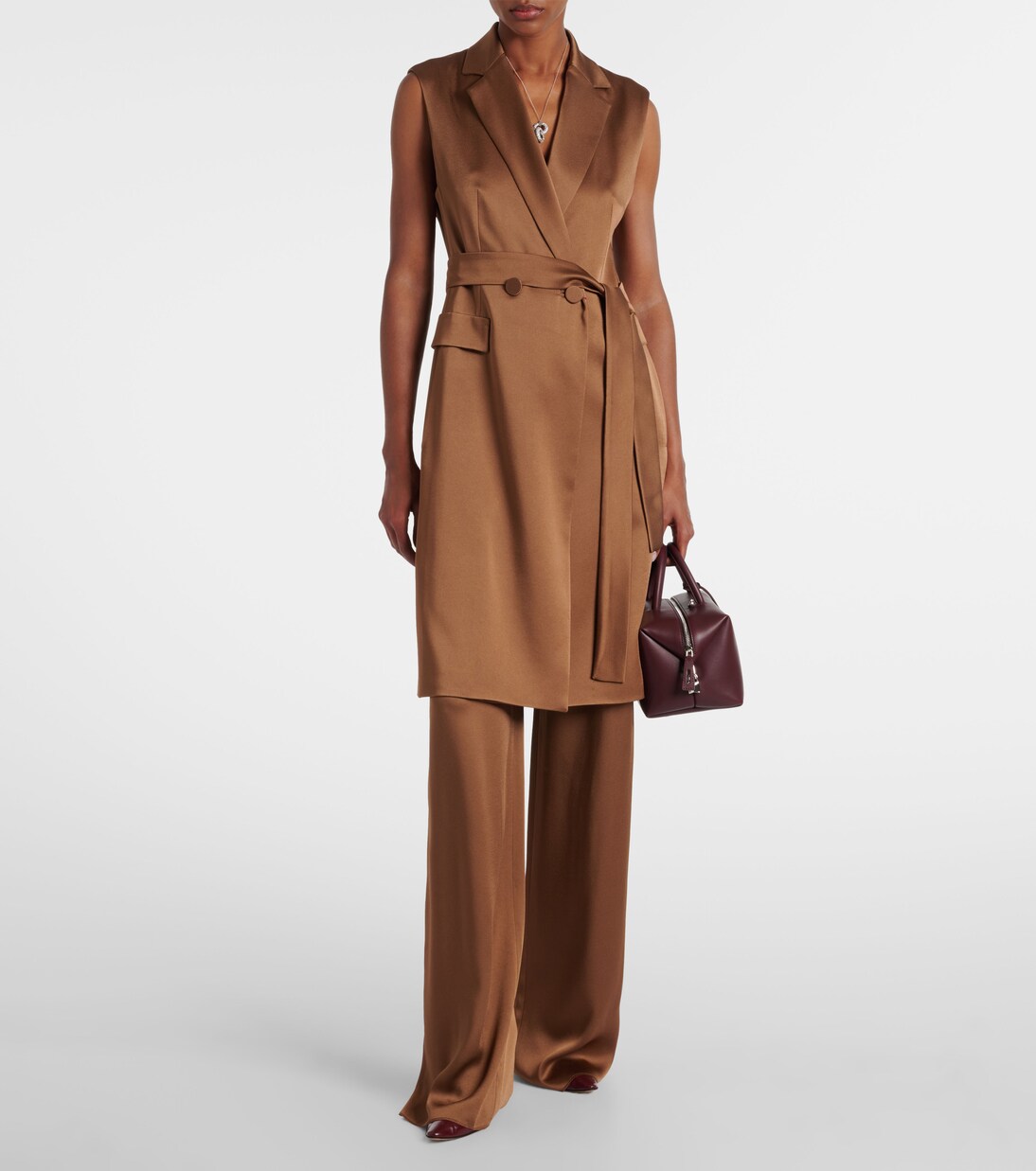 Pantalones anchos Dritto de satén  | Max Mara
