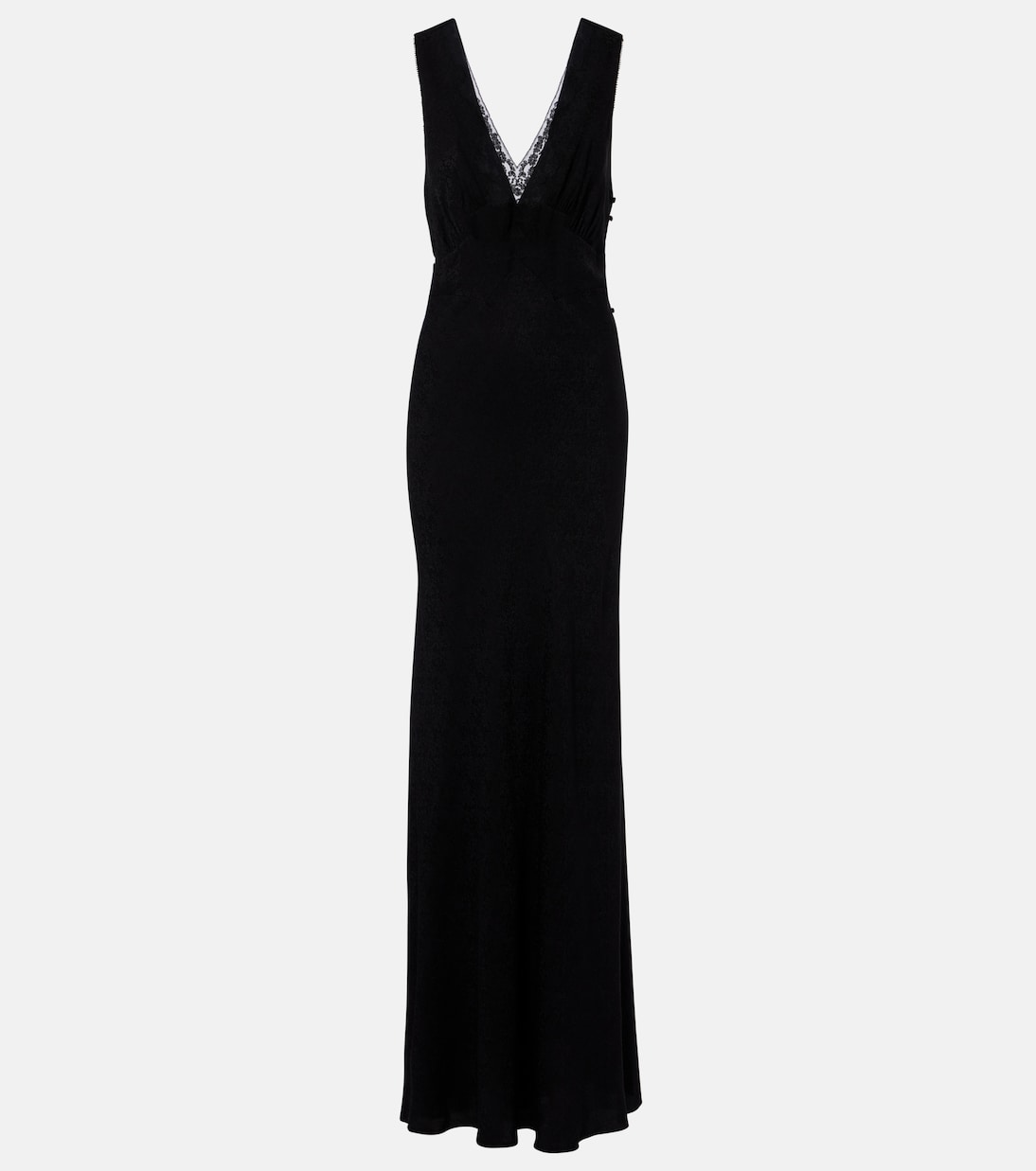Silk jacquard and lace gown | Chloé