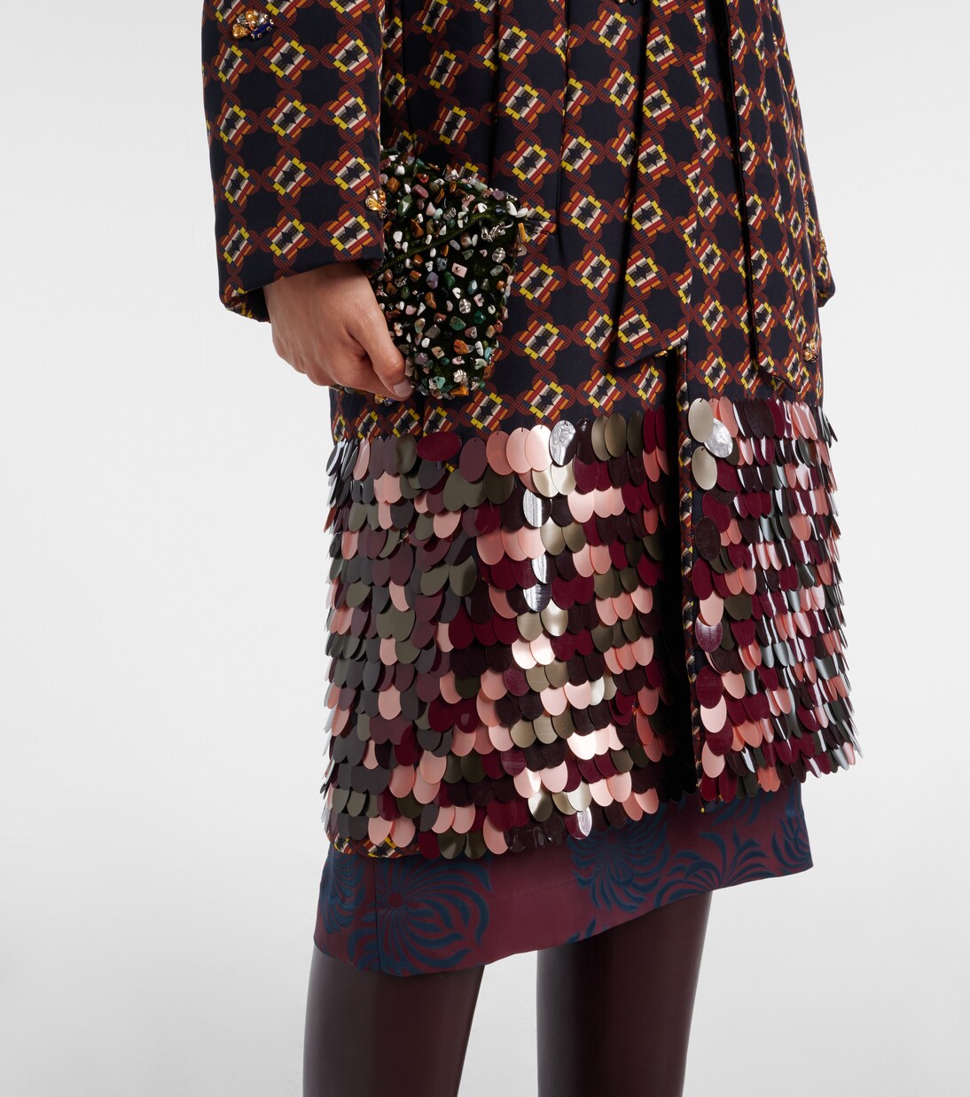 Manteau en soie à sequins | Dries Van Noten