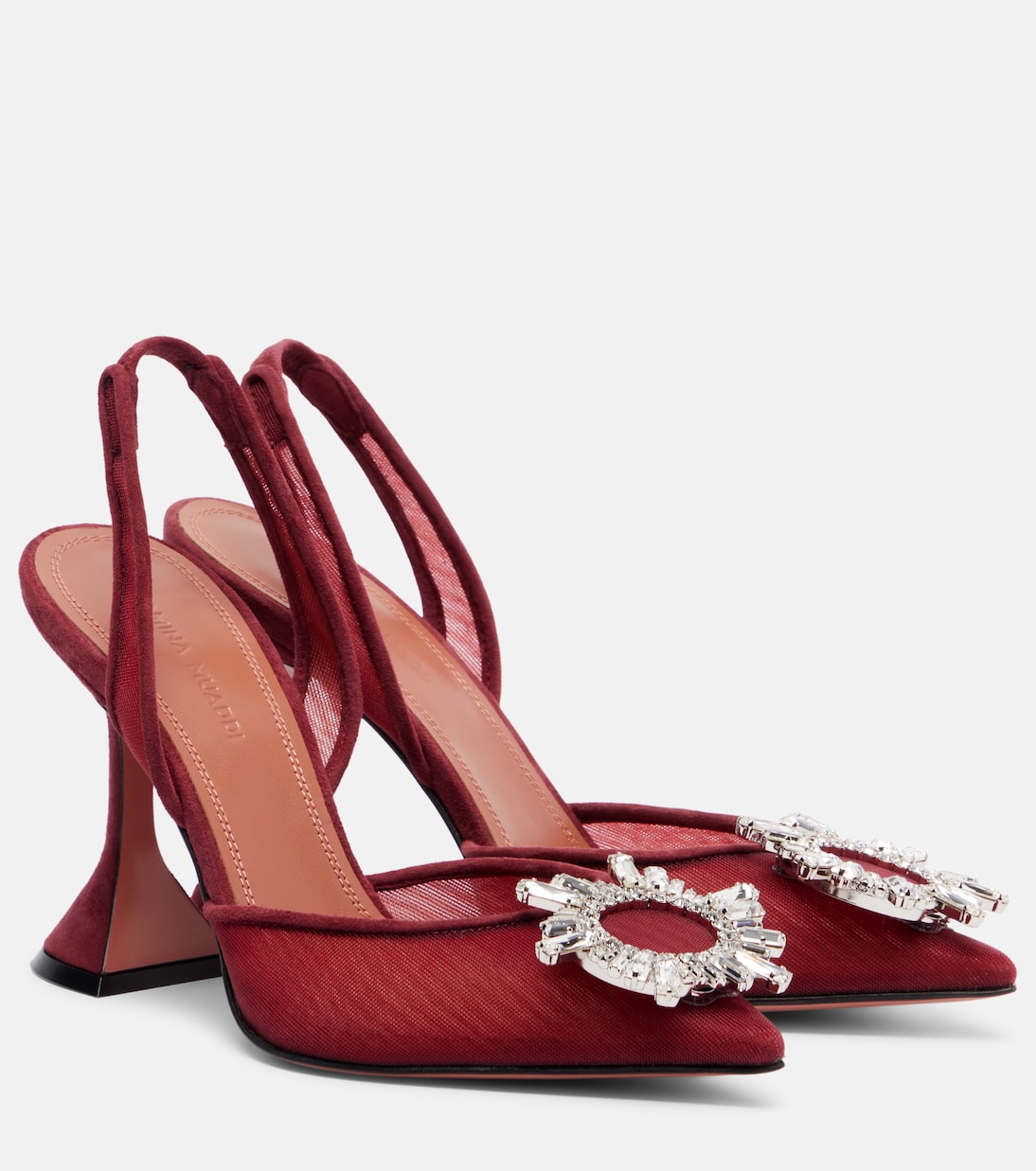 Slingback-Pumps Begum 95 aus Mesh | Amina Muaddi