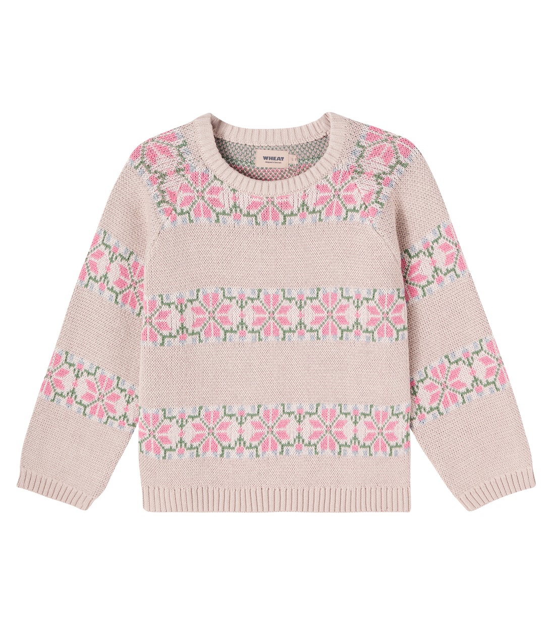 Pullover Alberte aus Baumwoll-Jacquard | Wheat