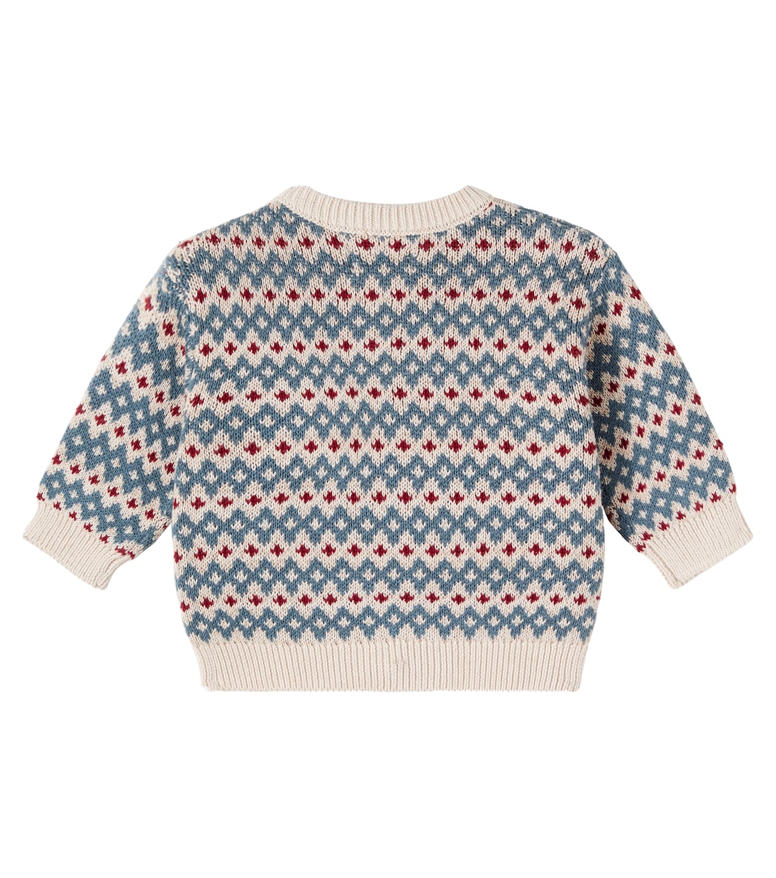 Baby Harlow jacquard cotton sweater | Wheat