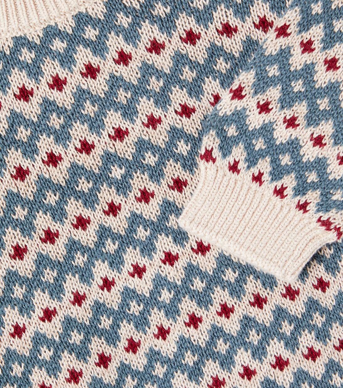Baby Harlow jacquard cotton sweater | Wheat