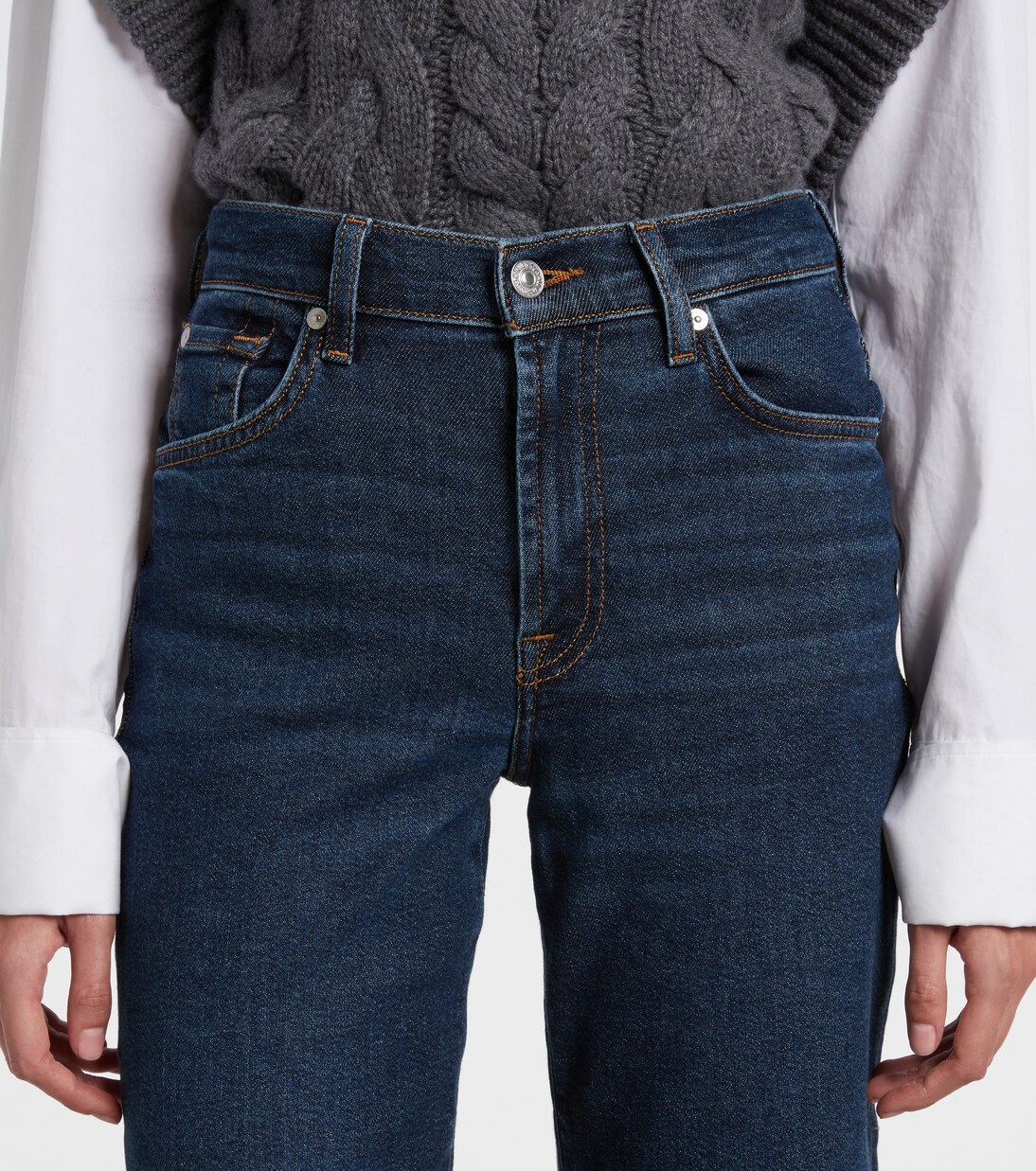 Mid-Rise Straight Jeans Stovepipe Straight | 7 For All Mankind