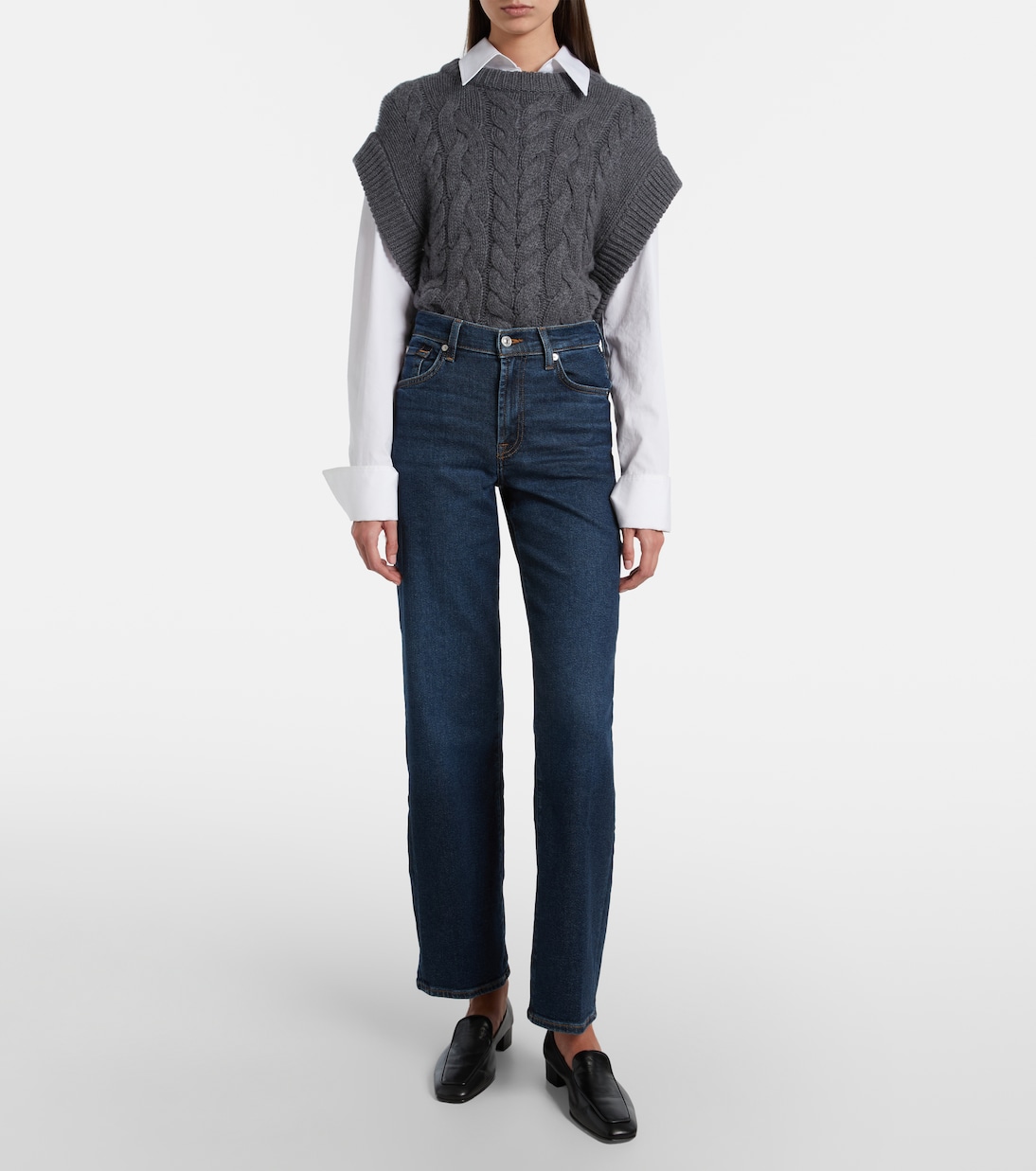 Mid-Rise Straight Jeans Stovepipe Straight | 7 For All Mankind