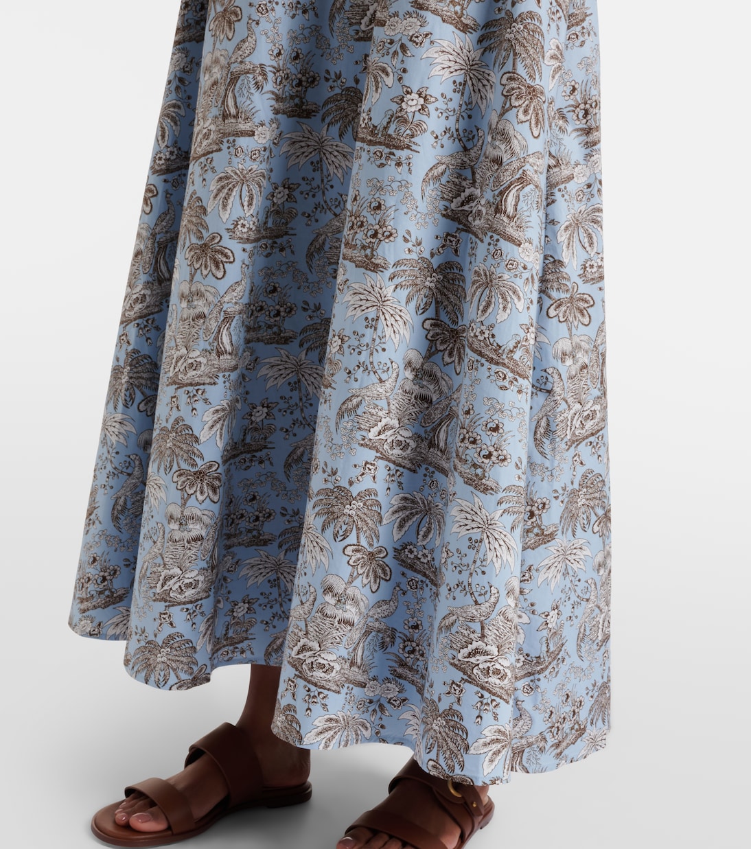 Floral cotton midi skirt | Staud