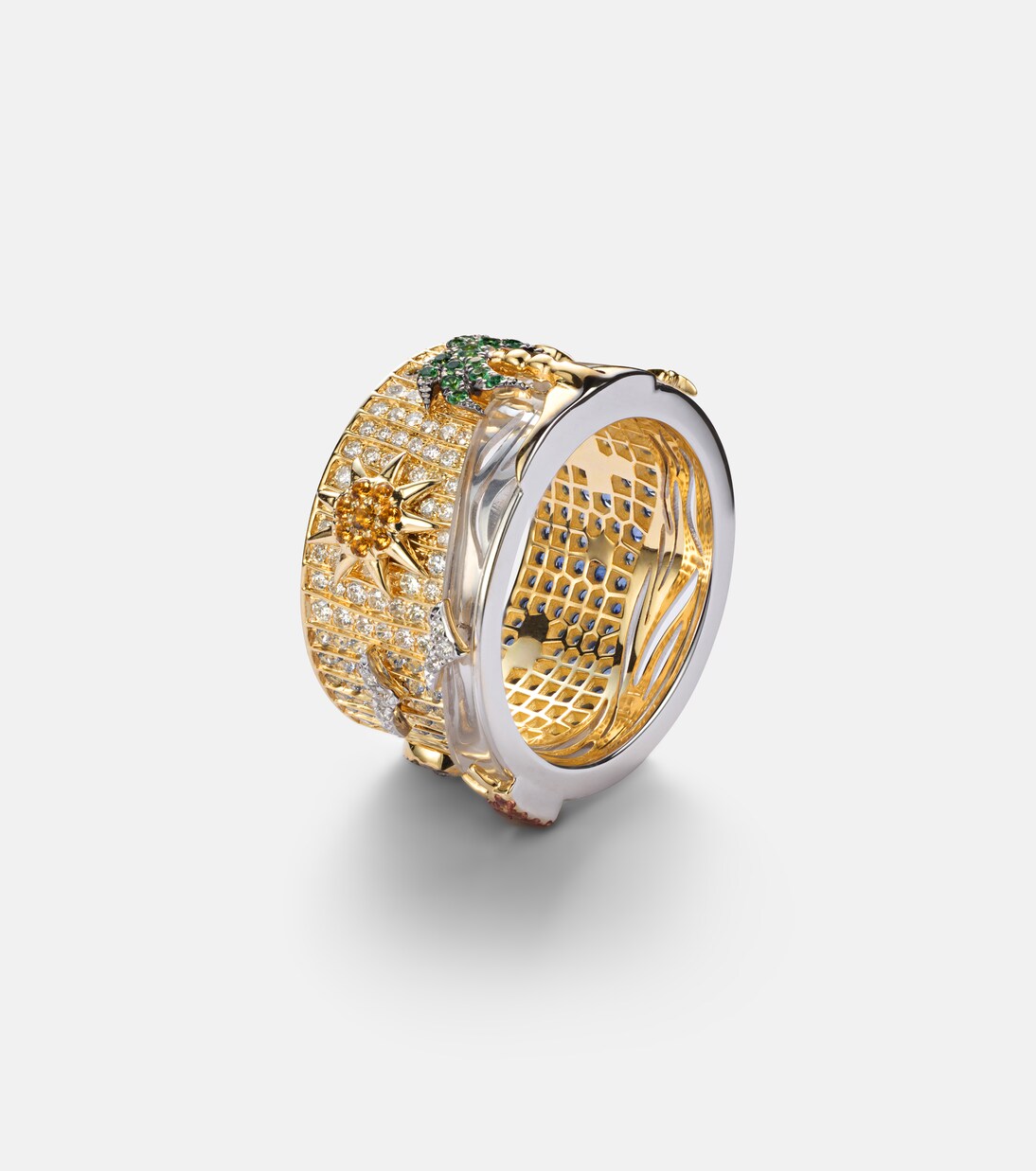 24 Heures 9kt gold ring with gemstones | Yvonne Léon