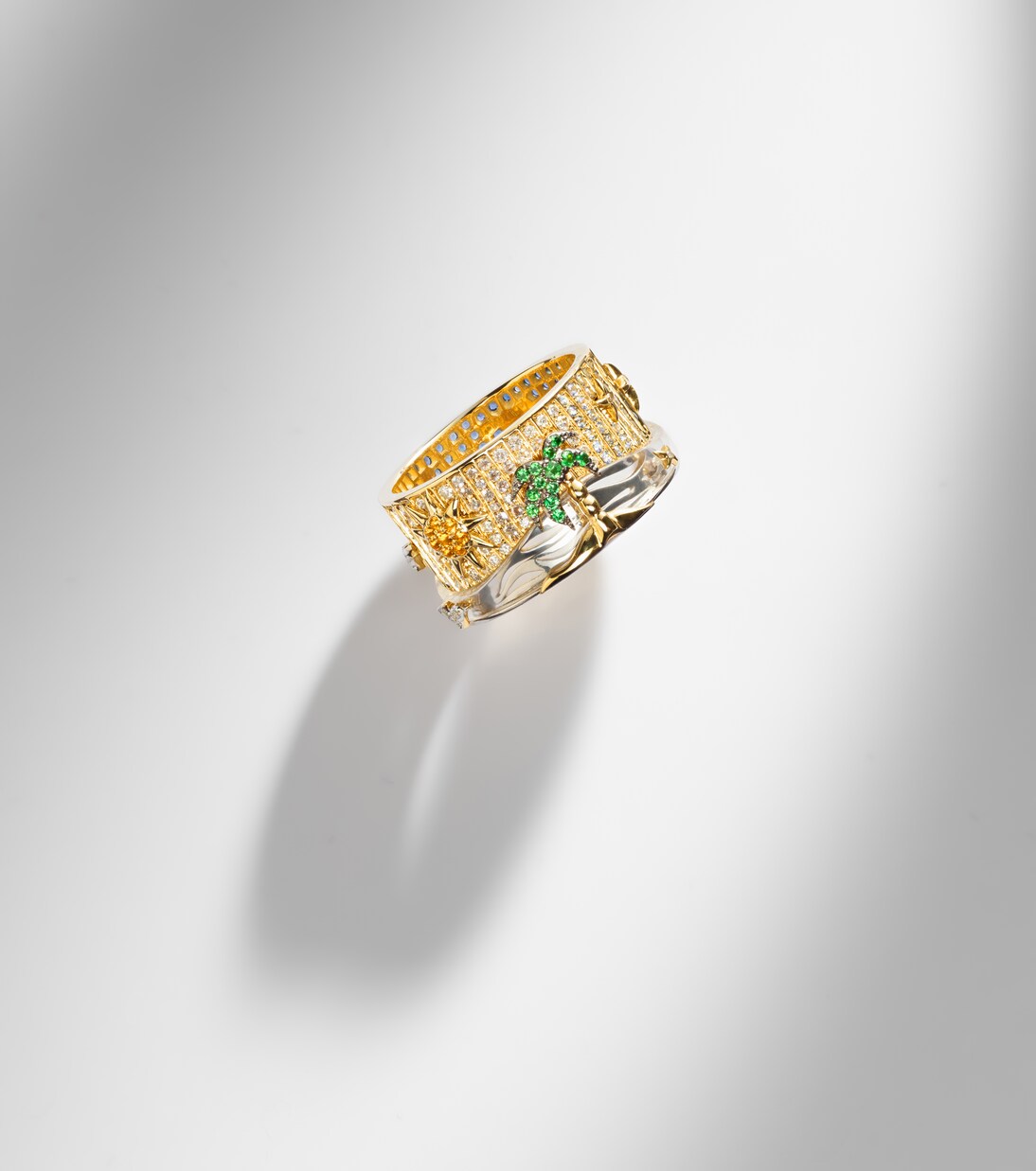 24 Heures 9kt gold ring with gemstones | Yvonne Léon