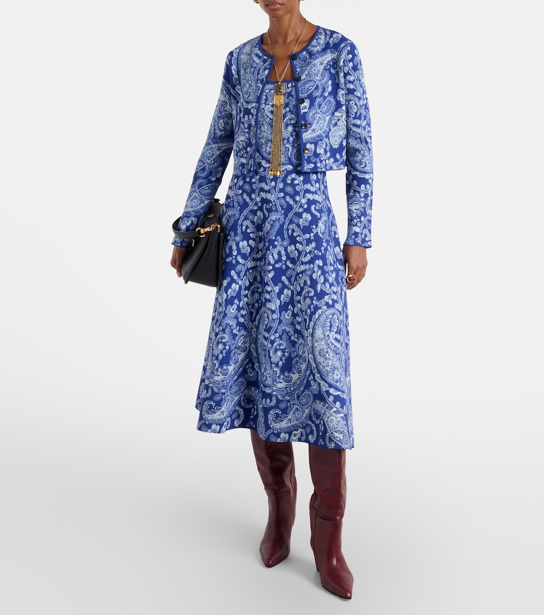 Paisley cropped jacquard cardigan | Etro