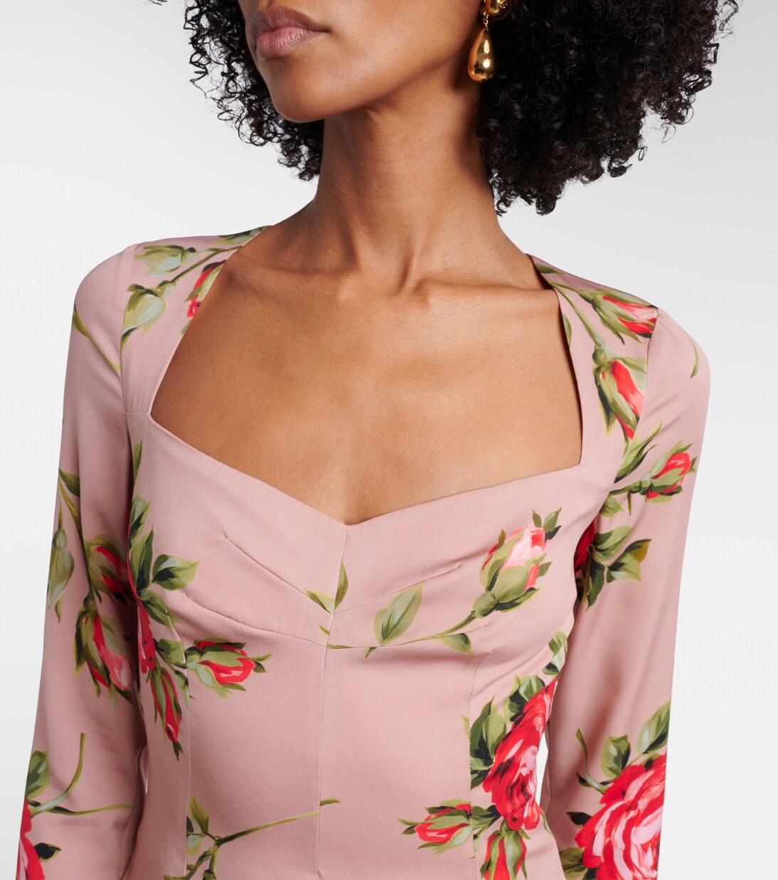 Bedrucktes Midikleid aus einem Seidengemisch | Dolce&Gabbana