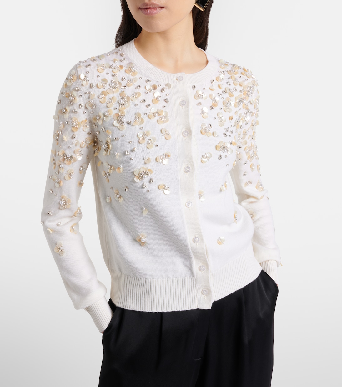 Bestickter Cardigan aus Schurwolle | Oscar de la Renta
