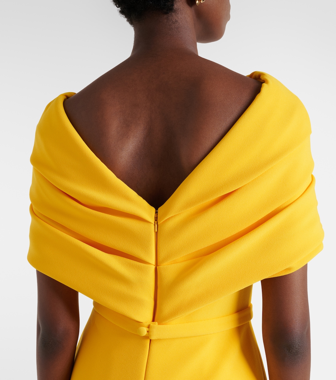 Loura off-shoulder crêpe gown | Safiyaa