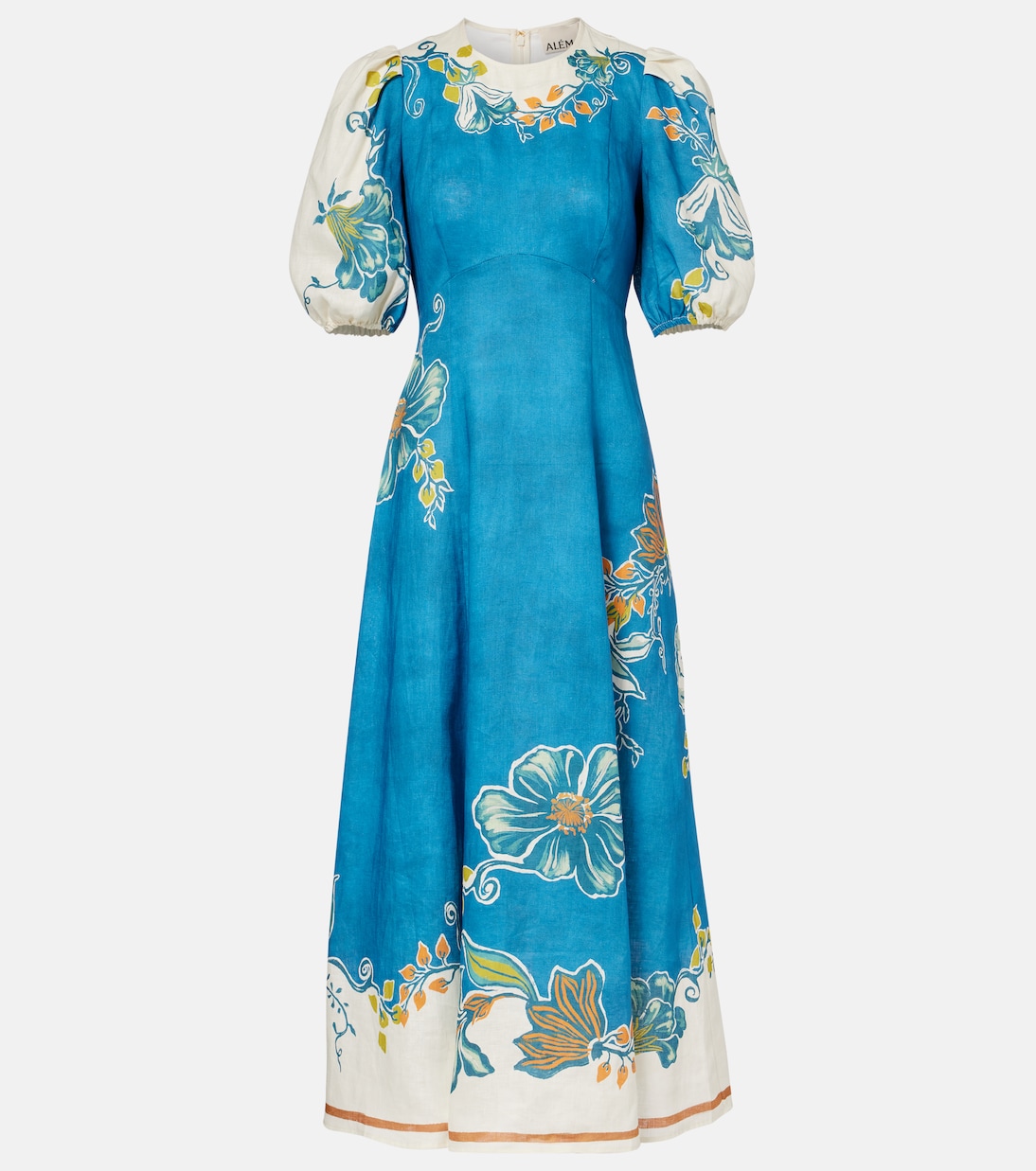 Luda floral linen midi dress | Alémais