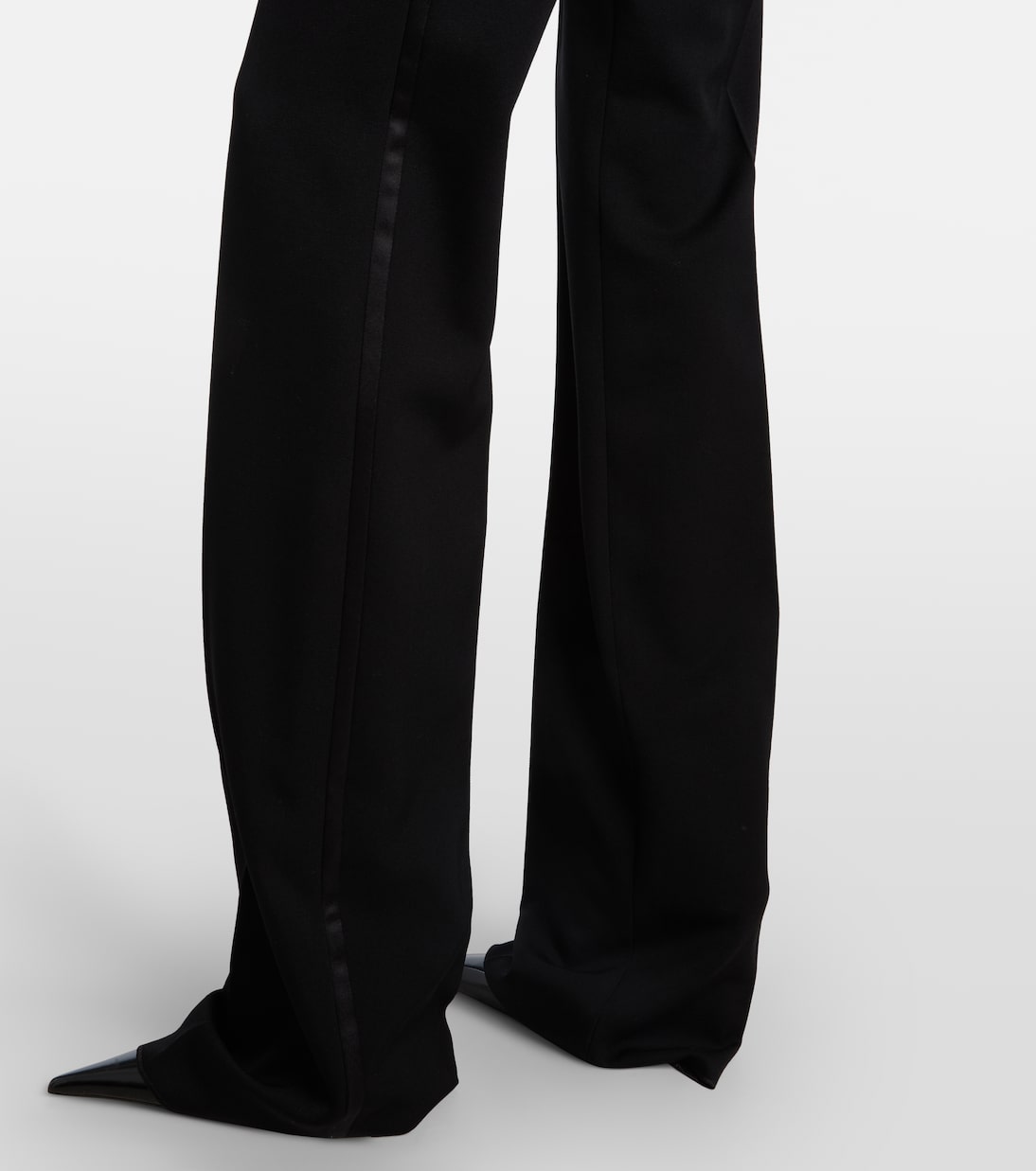 Wool grain de poudre tuxedo pants | Saint Laurent