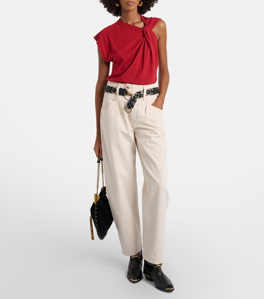 Naydagz draped cotton jersey top | Isabel Marant