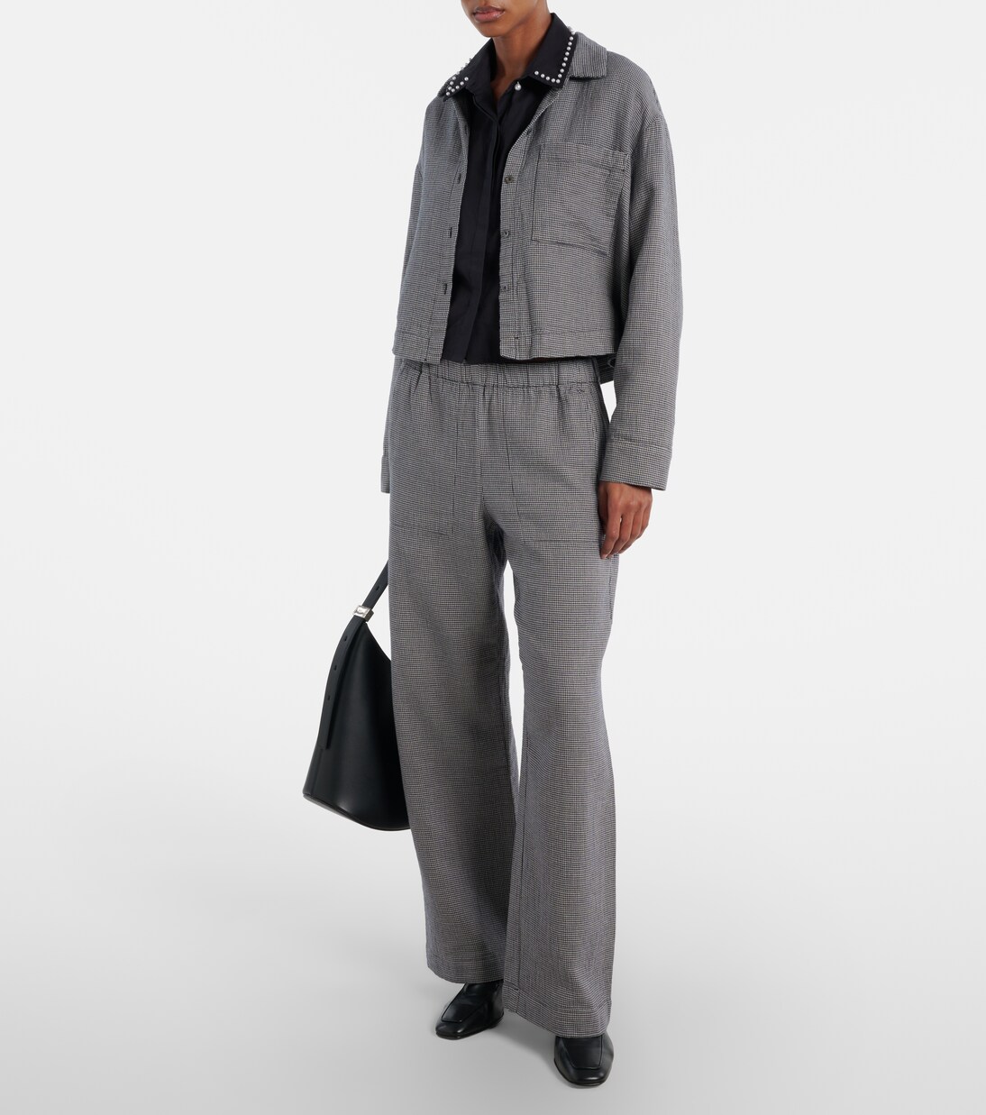 Jocelyn beaded cotton poplin shirt | Velvet