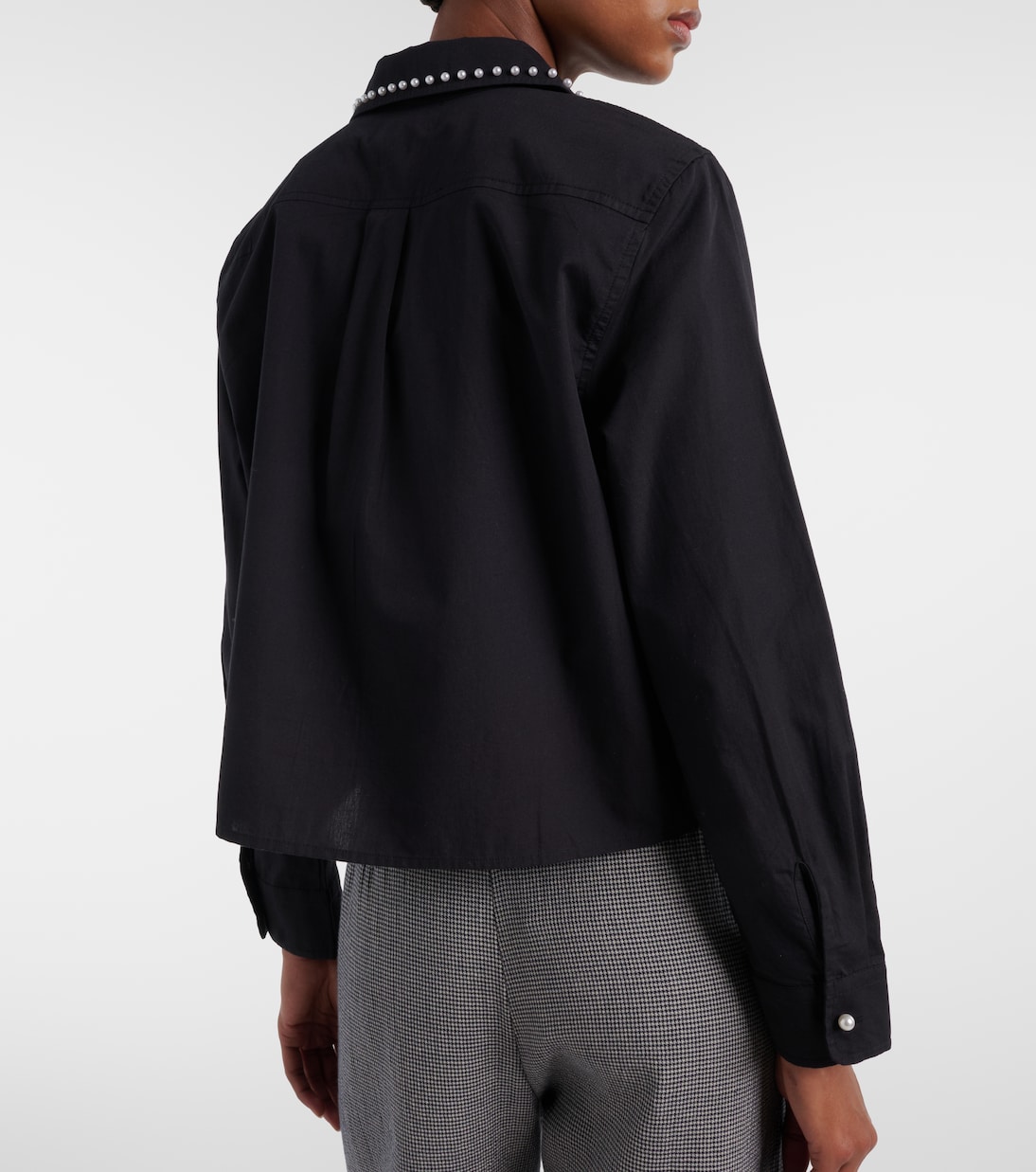 Jocelyn beaded cotton poplin shirt | Velvet