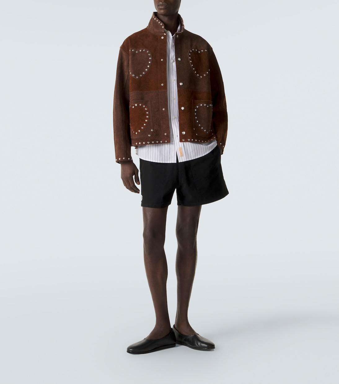 Pinstripe cotton poplin shirt | Bode