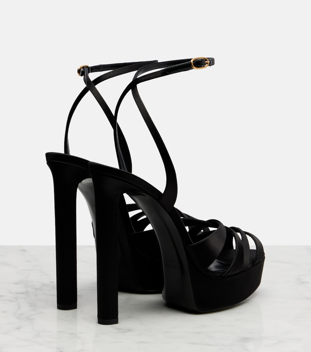 Satin platform sandals | Saint Laurent