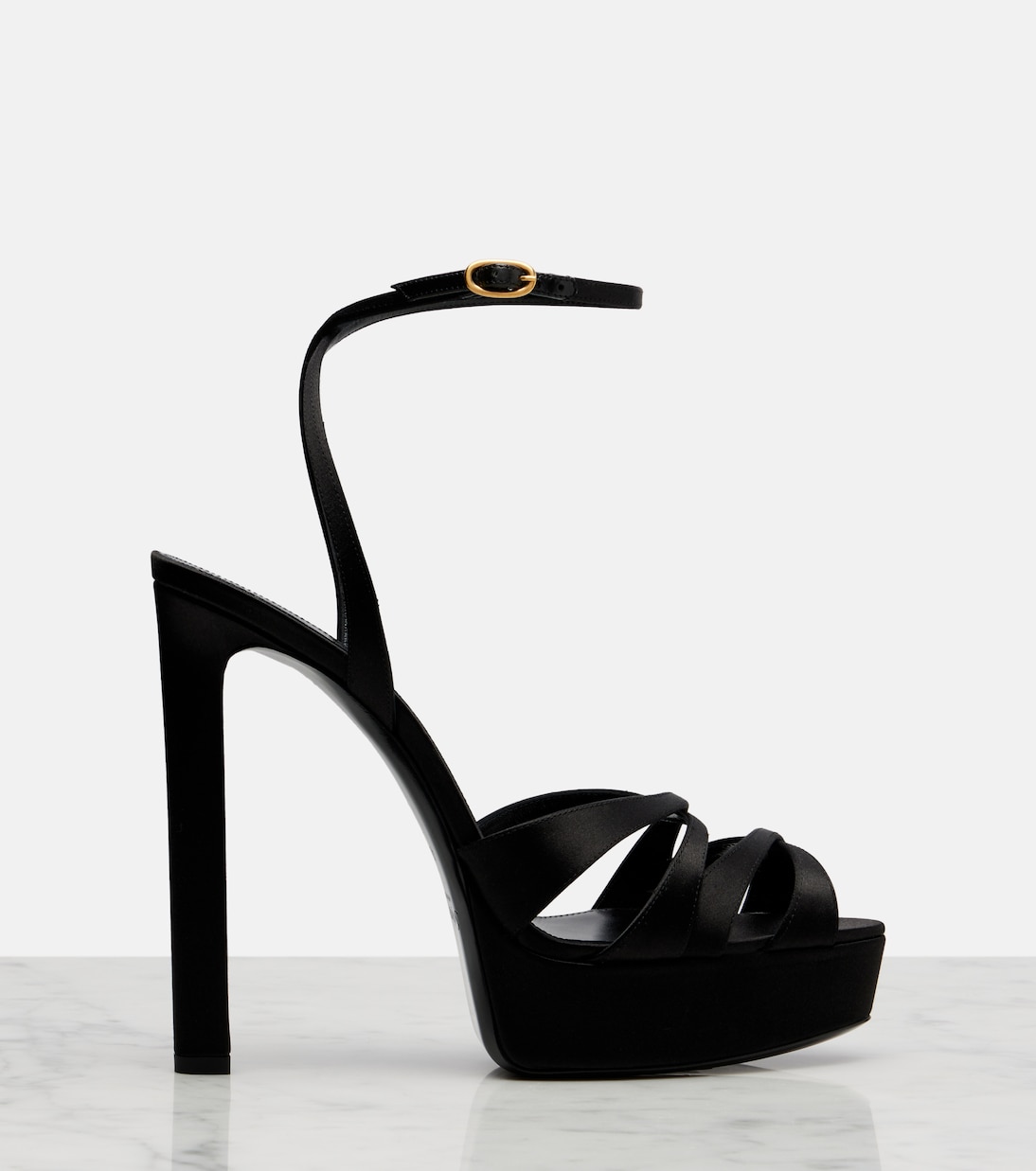Satin platform sandals | Saint Laurent