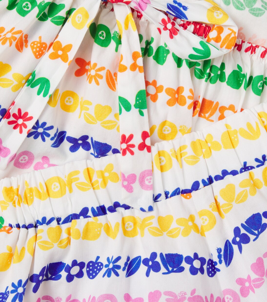 Printed striped cotton top and shorts set | Fábula