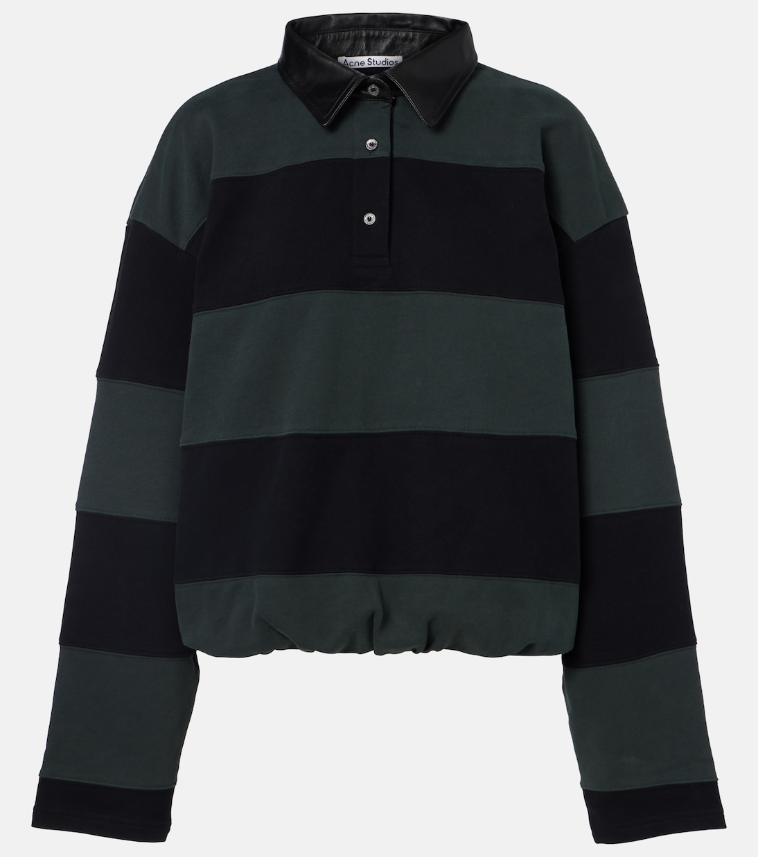 Polo oversized de jersey algodón a rayas | Acne Studios