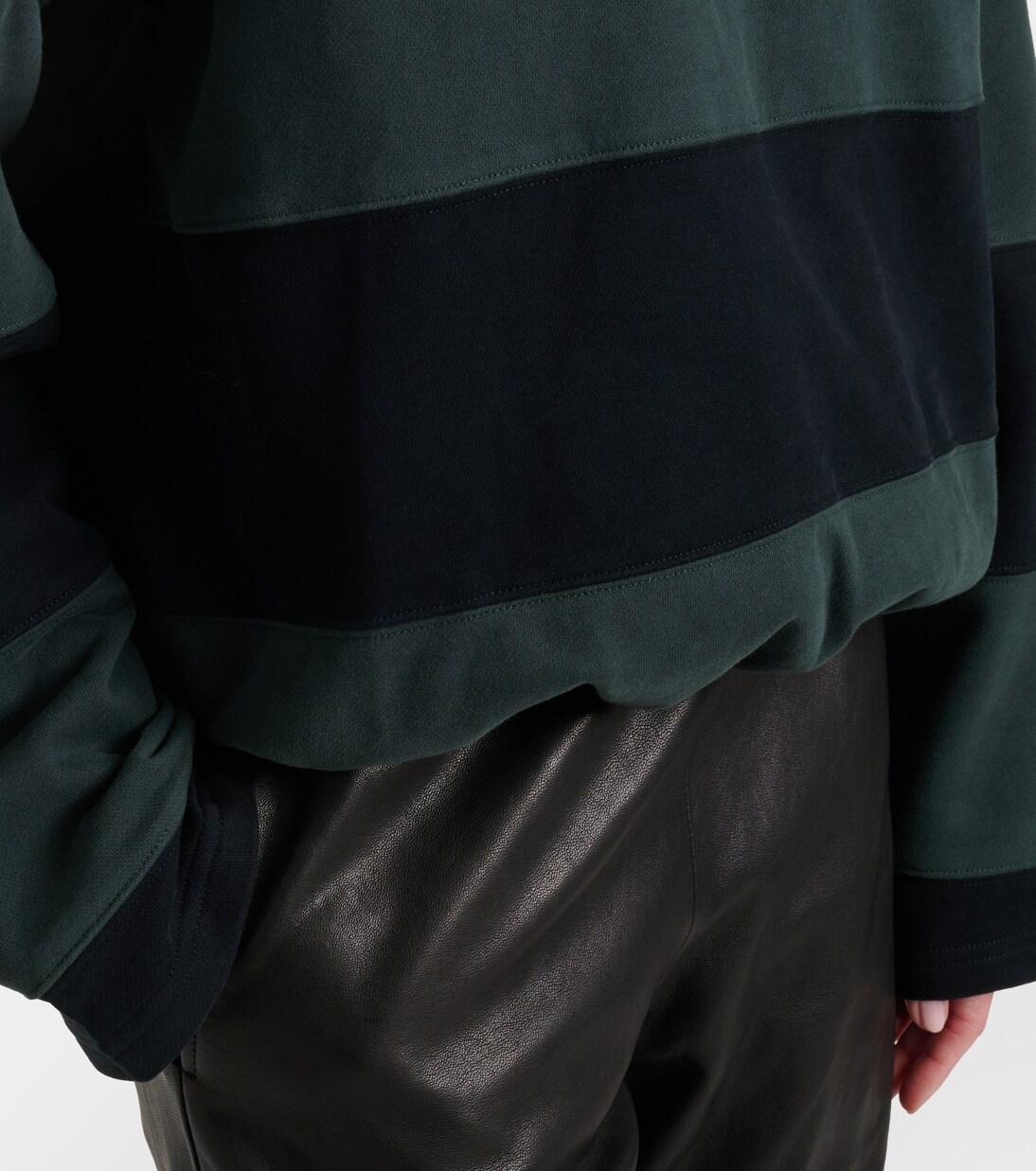 Polo oversized de jersey algodón a rayas | Acne Studios
