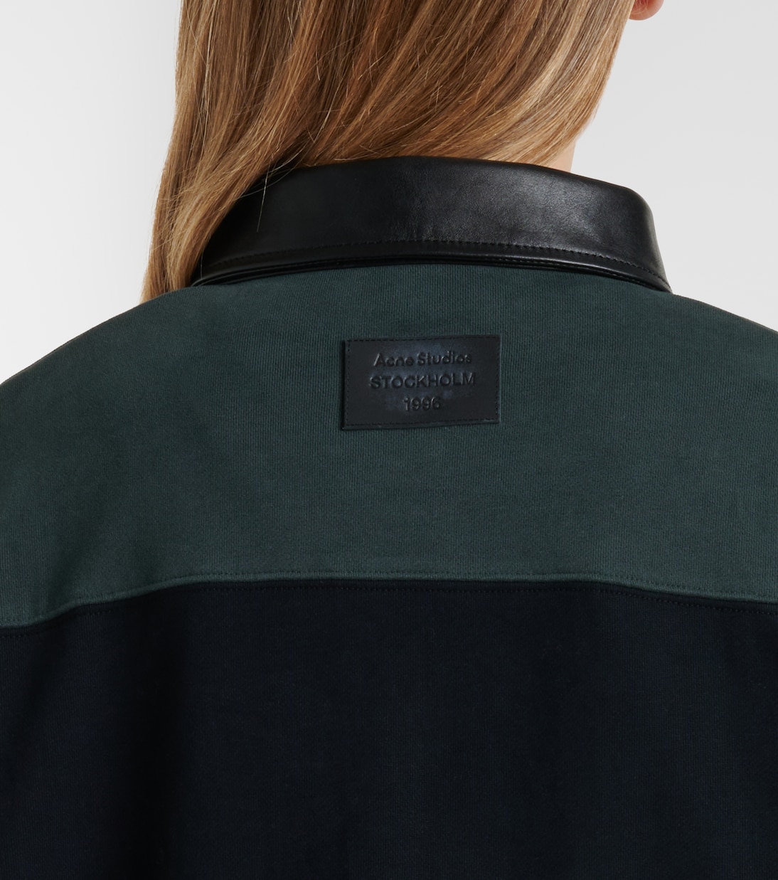 Polo oversized de jersey algodón a rayas | Acne Studios