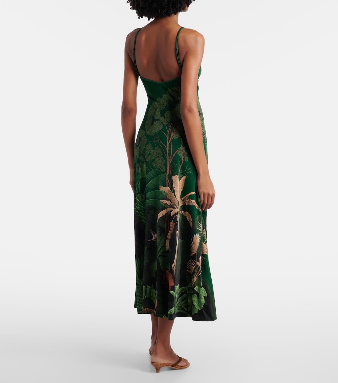 Bedrucktes Midikleid Nuestra Tierra aus Jersey | Johanna Ortiz