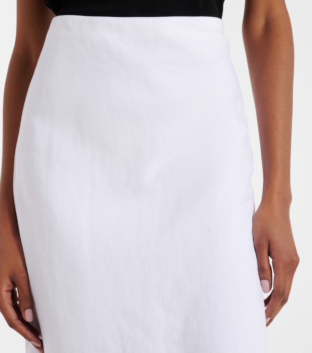 Easy linen-blend midi skirt | Vince