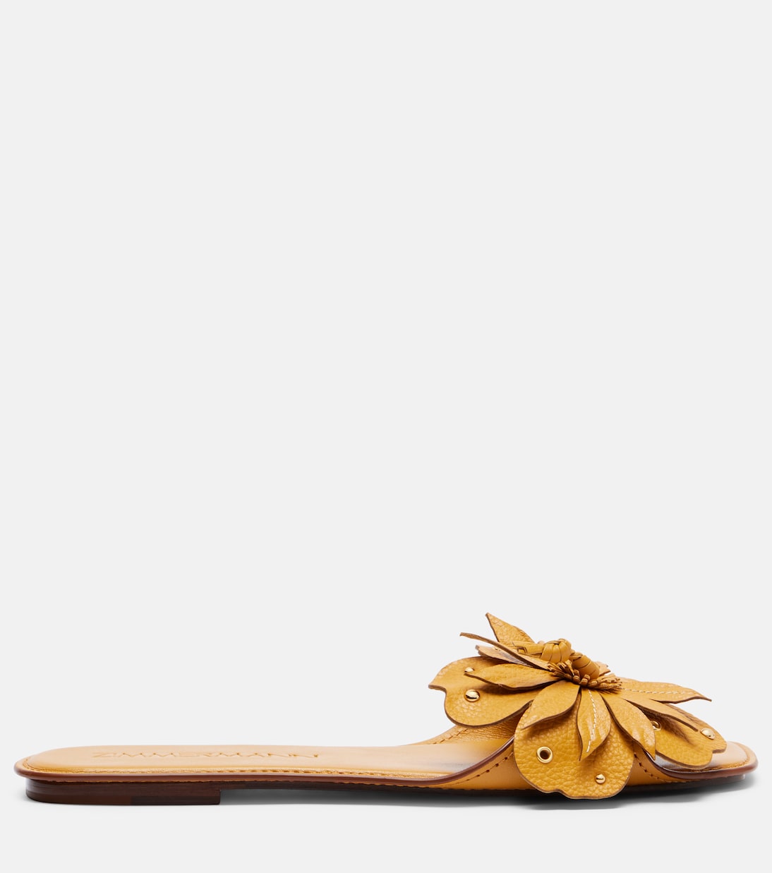 Brightside floral-appliqué leather sandals | Zimmermann