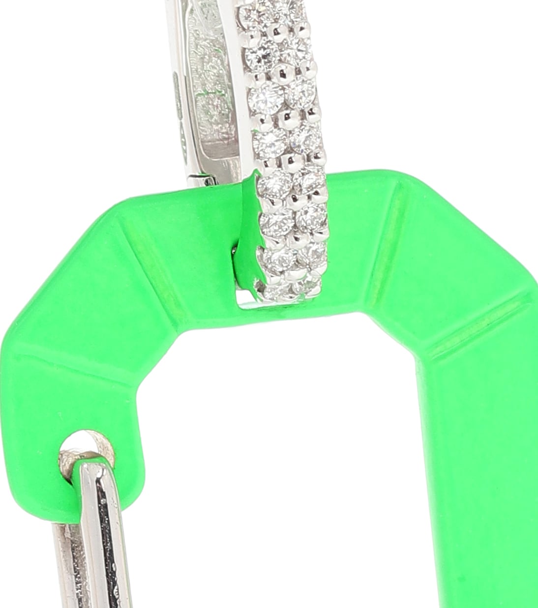 Boucle d'oreille unique Chiara en or blanc 18 ct et diamants | Eéra