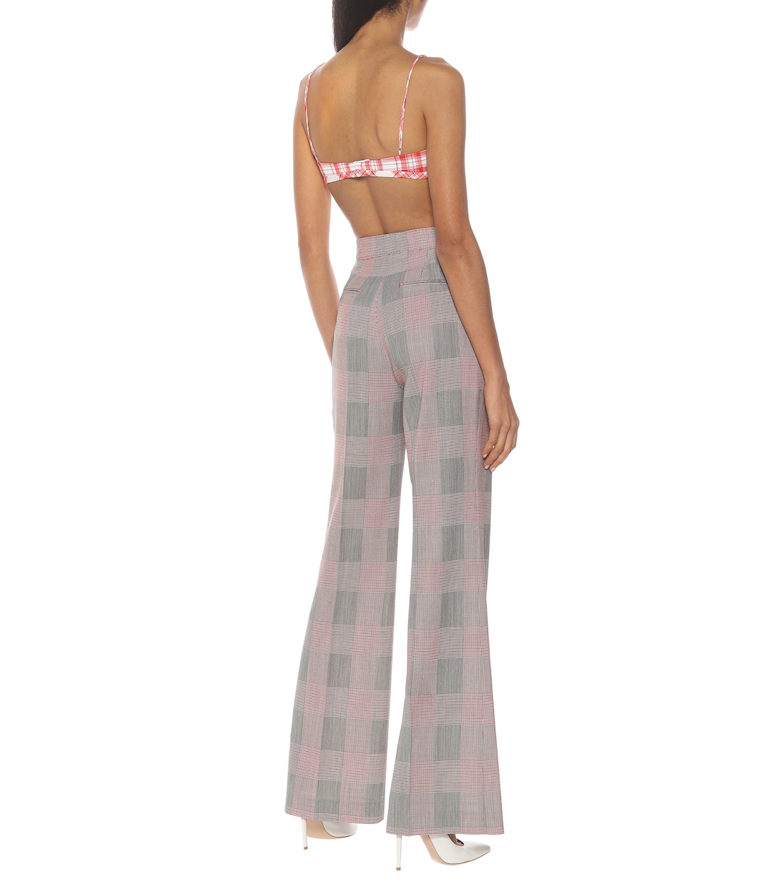 Top bralette Gaia a quadri in cotone | Gabriela Hearst