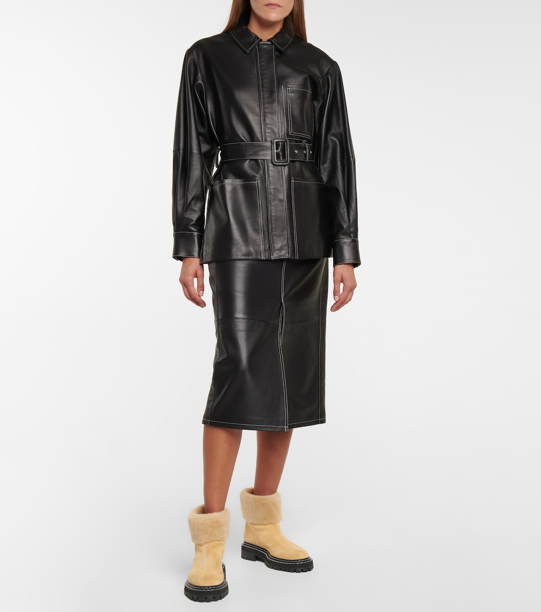 Botines de ante con borrego | Proenza Schouler