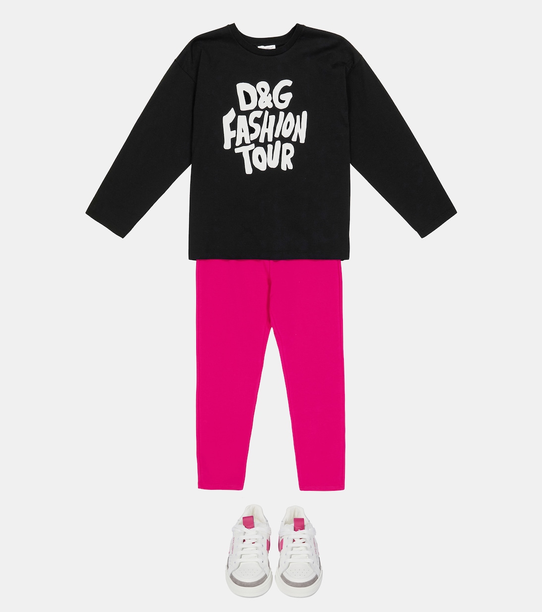 Logo stretch-cotton leggings | Dolce&Gabbana Kids