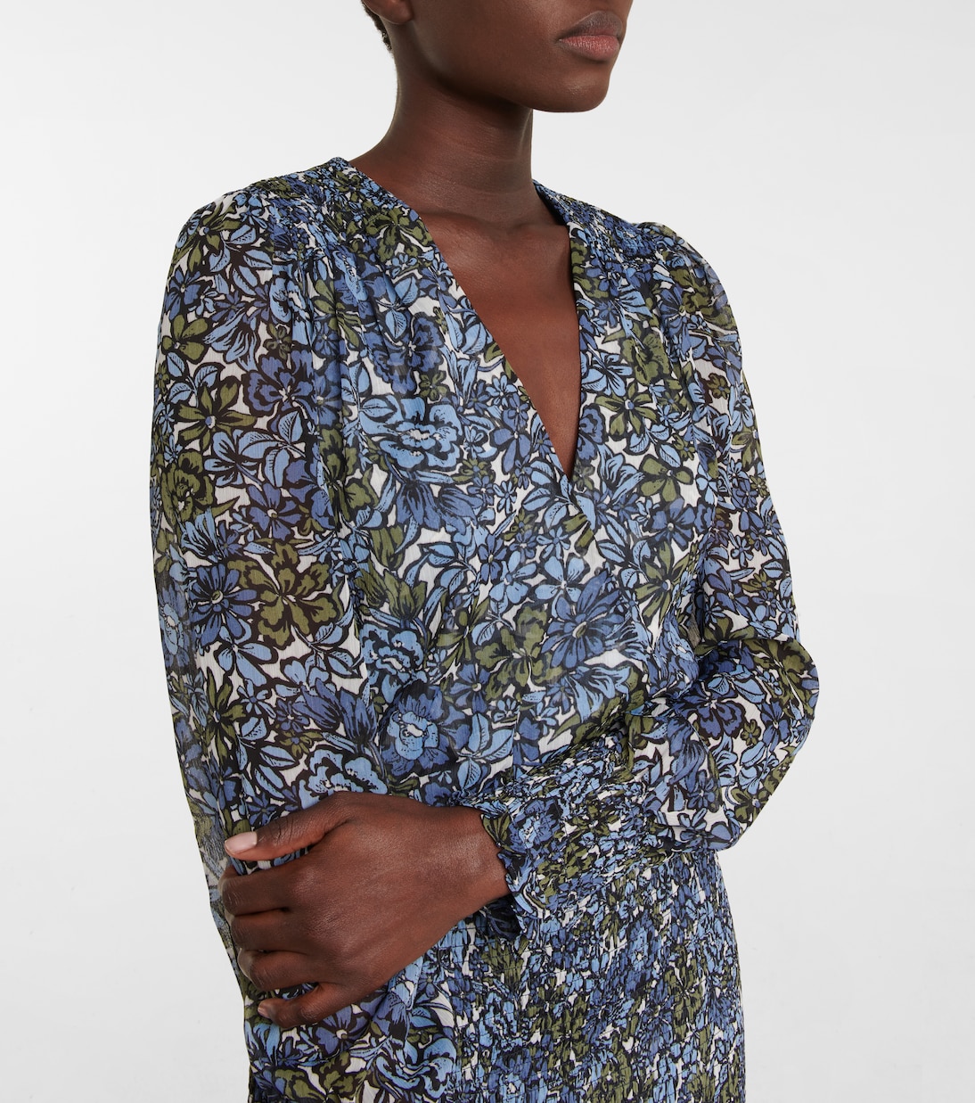 Saera floral shirred minidress | Veronica Beard