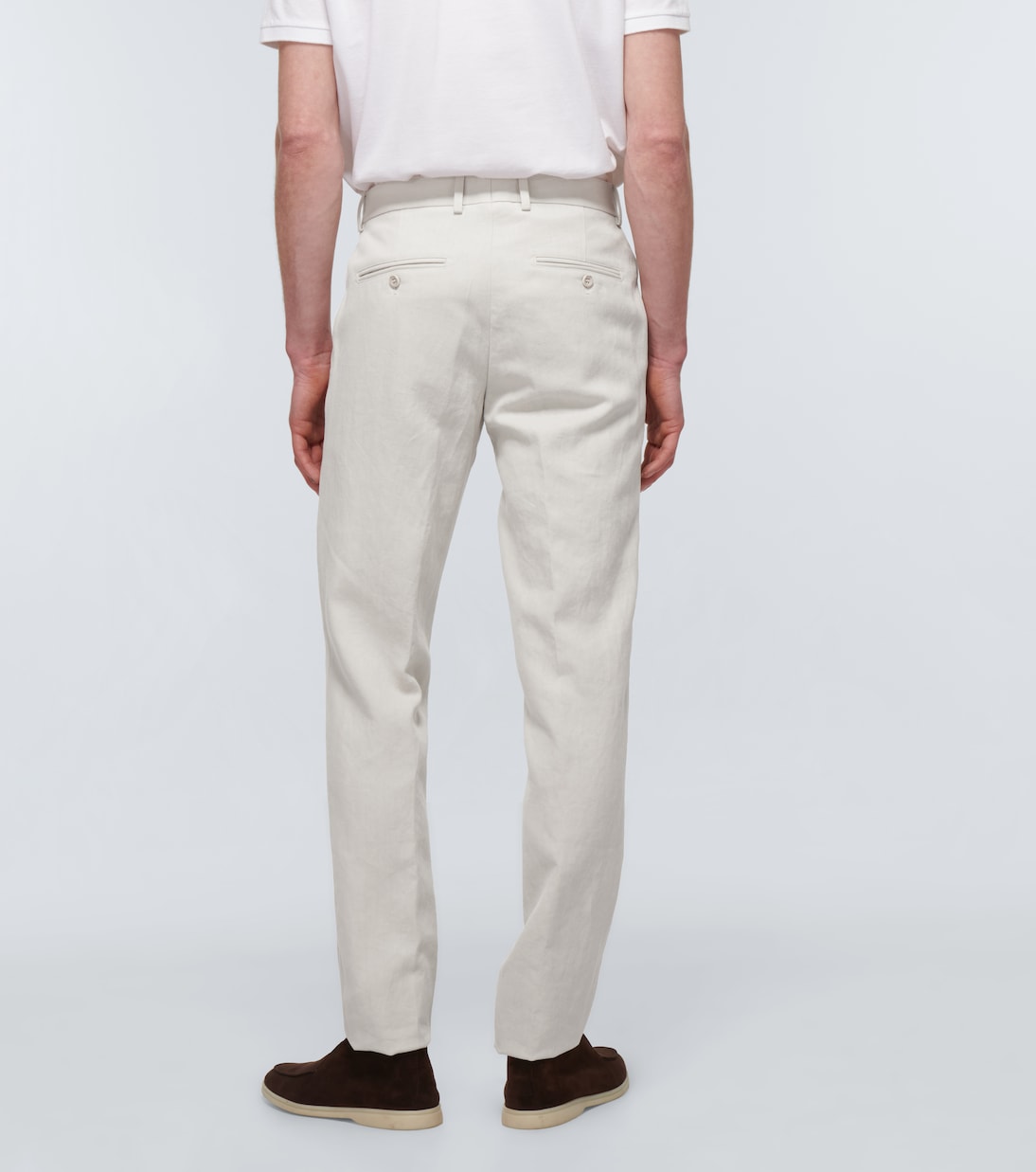 Chinohose Twisted aus Leinen | Loro Piana
