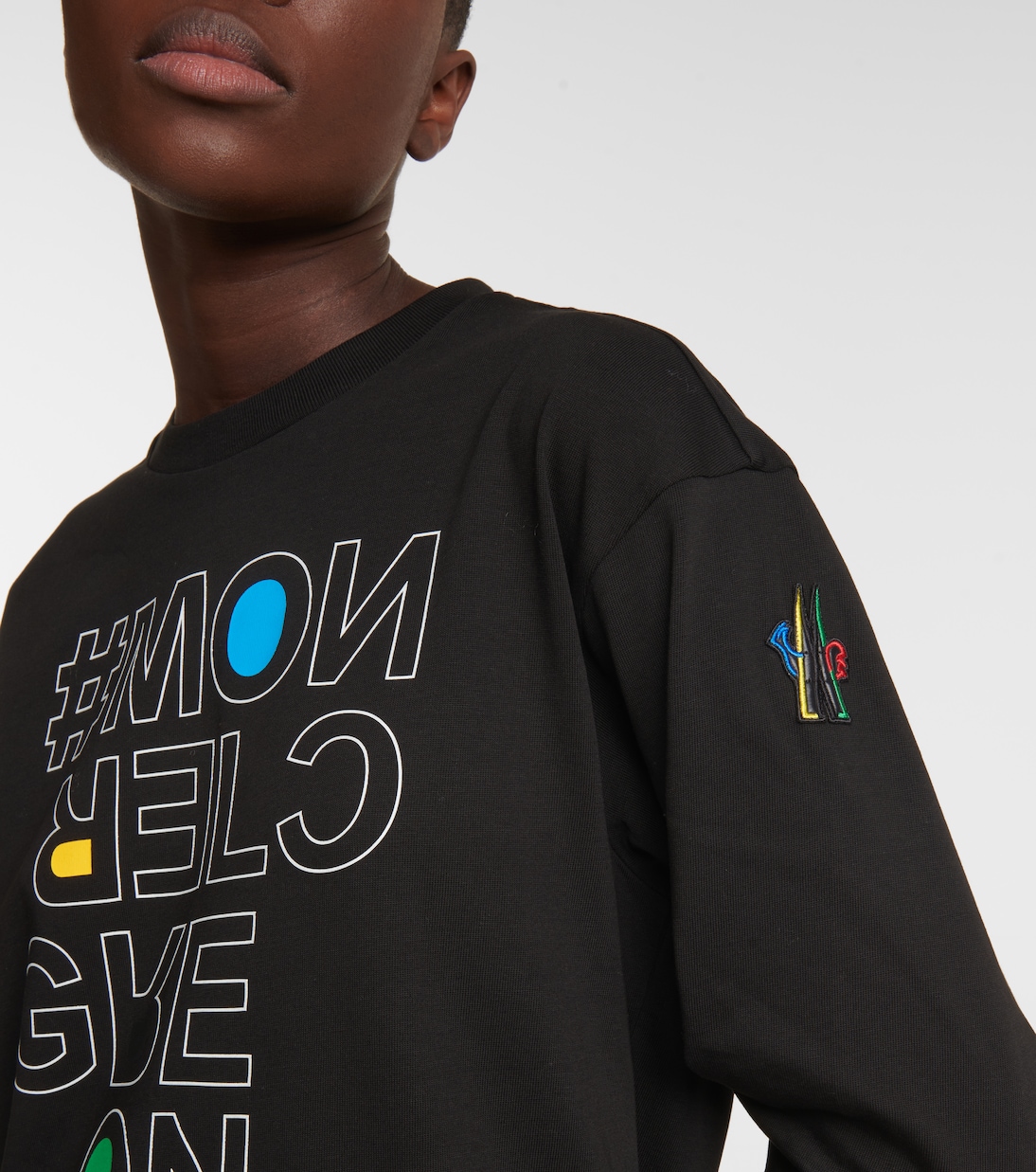 Logo printed cotton jersey top | Moncler Grenoble