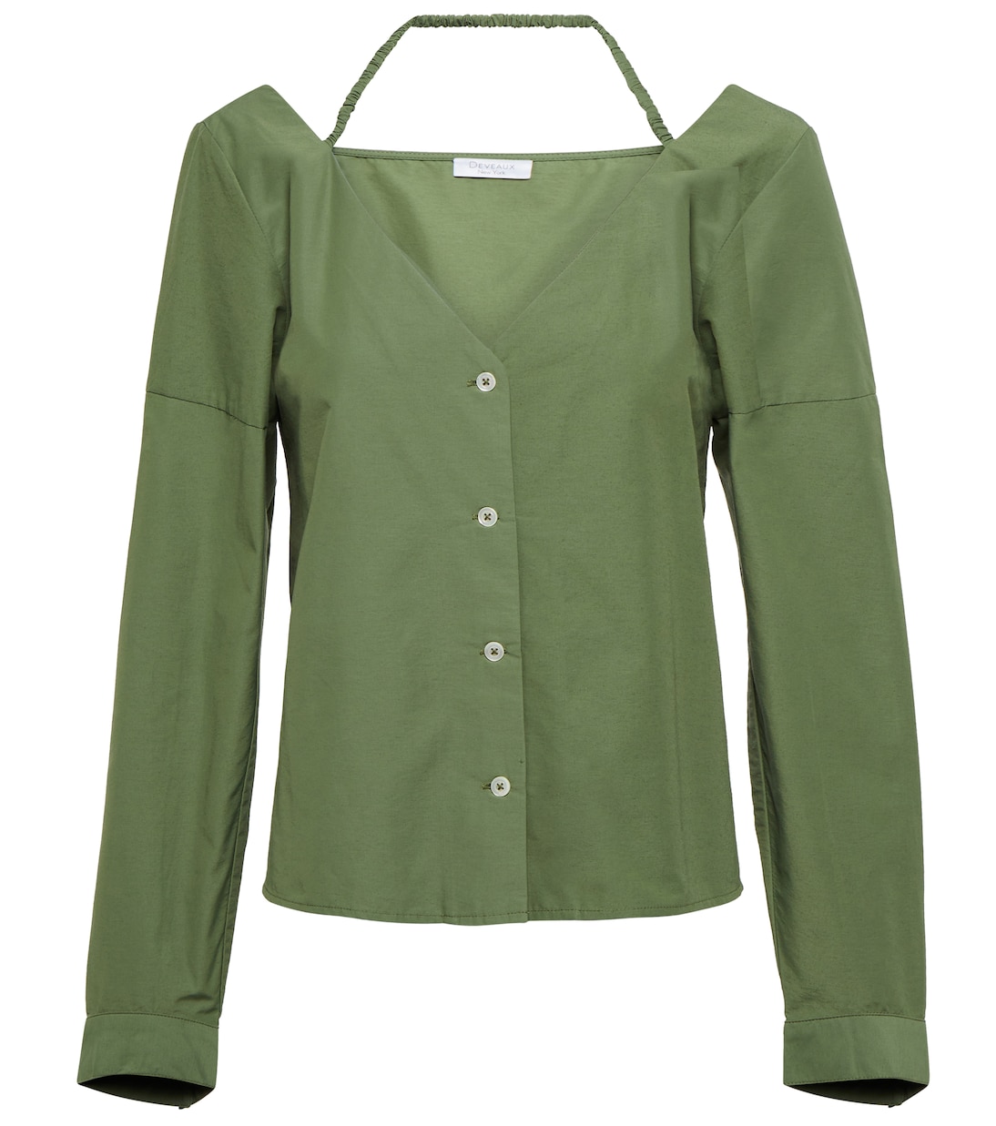 Top halter Ruby en mezcla de algodón | Deveaux New York